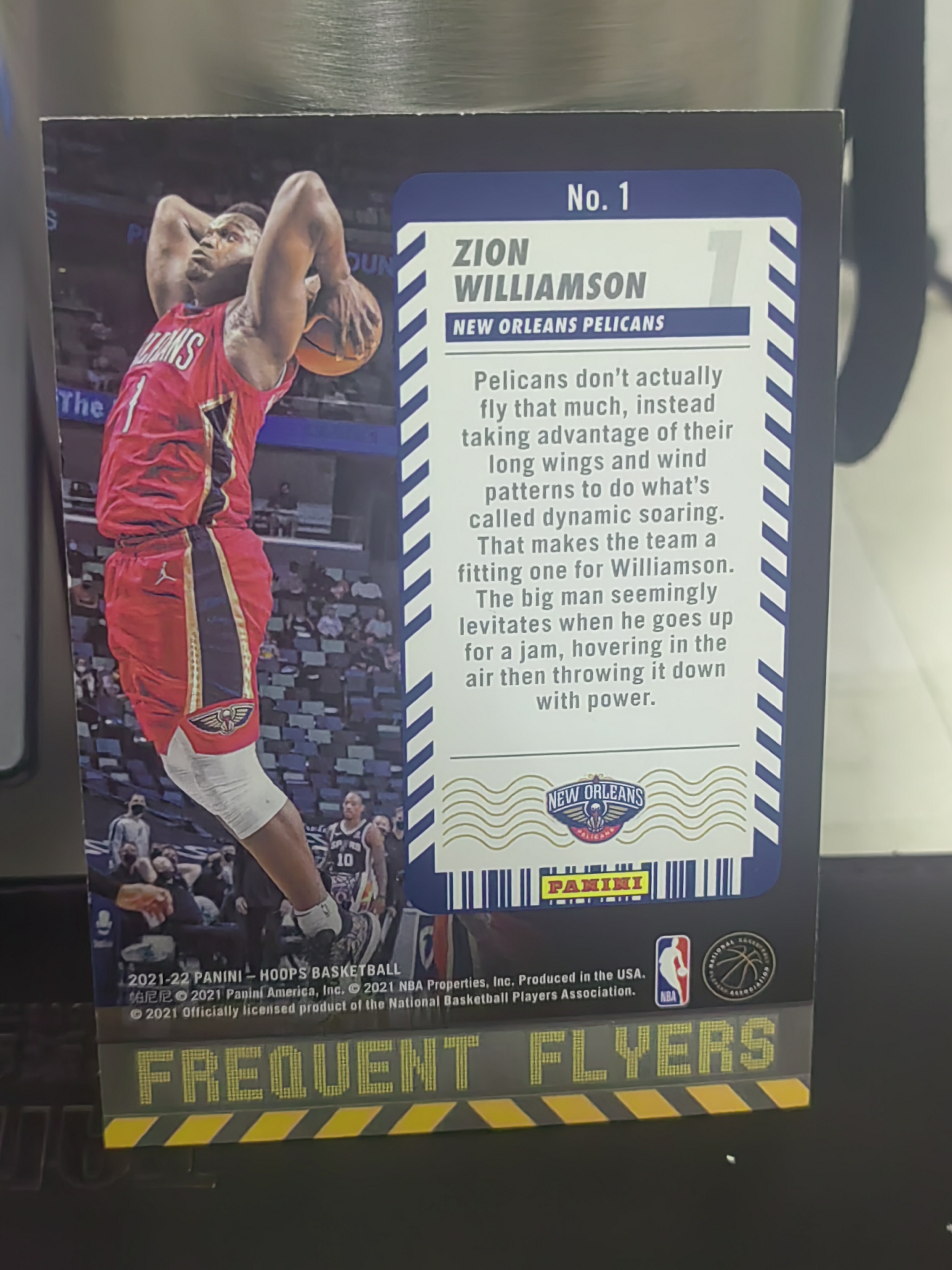 2021-22 Panini Hoops Zion Williamson Hoops 银标 锡安 威廉姆斯 鹈鹕 胖虎 机票 特卡 第二张 篮 白边白角 不保卡品 卡品如图