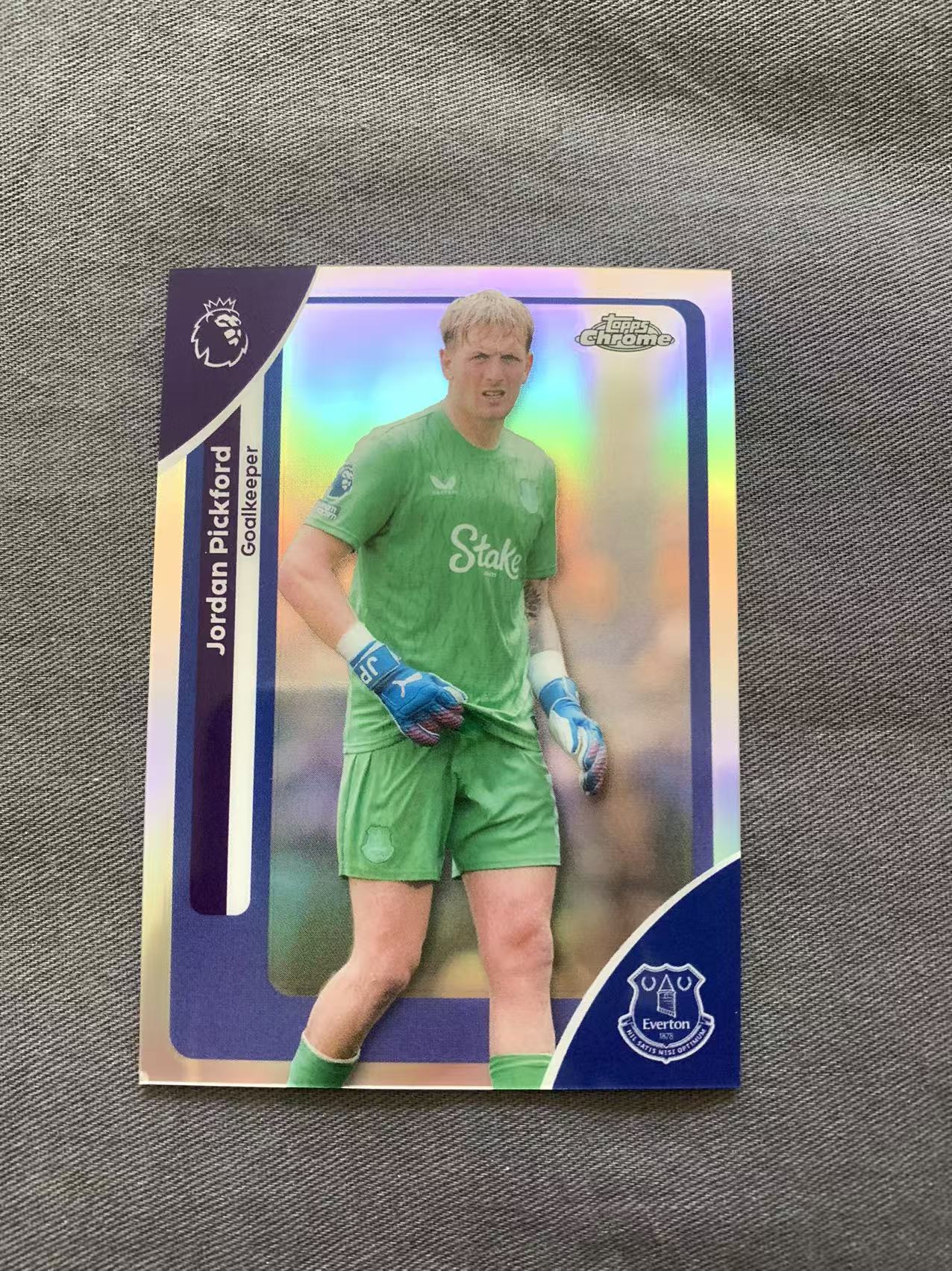 2025-26 Topps Chrome Jordan Pickford 英超TC 埃弗顿 乔丹 皮克福德 银折 折射 戴戴