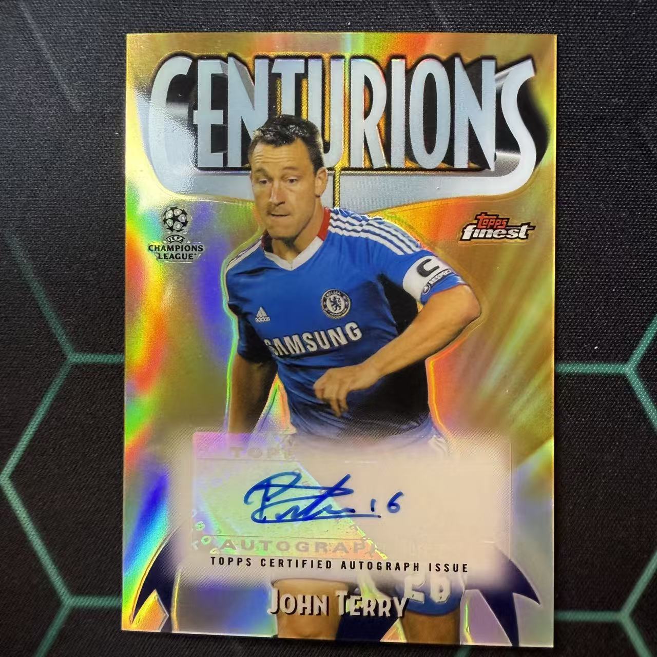 2022 Topps Finest John Terry 【阿福代卖】特里 切尔西 队长 150编 欧冠 签字 金折 收藏必备(刘3)