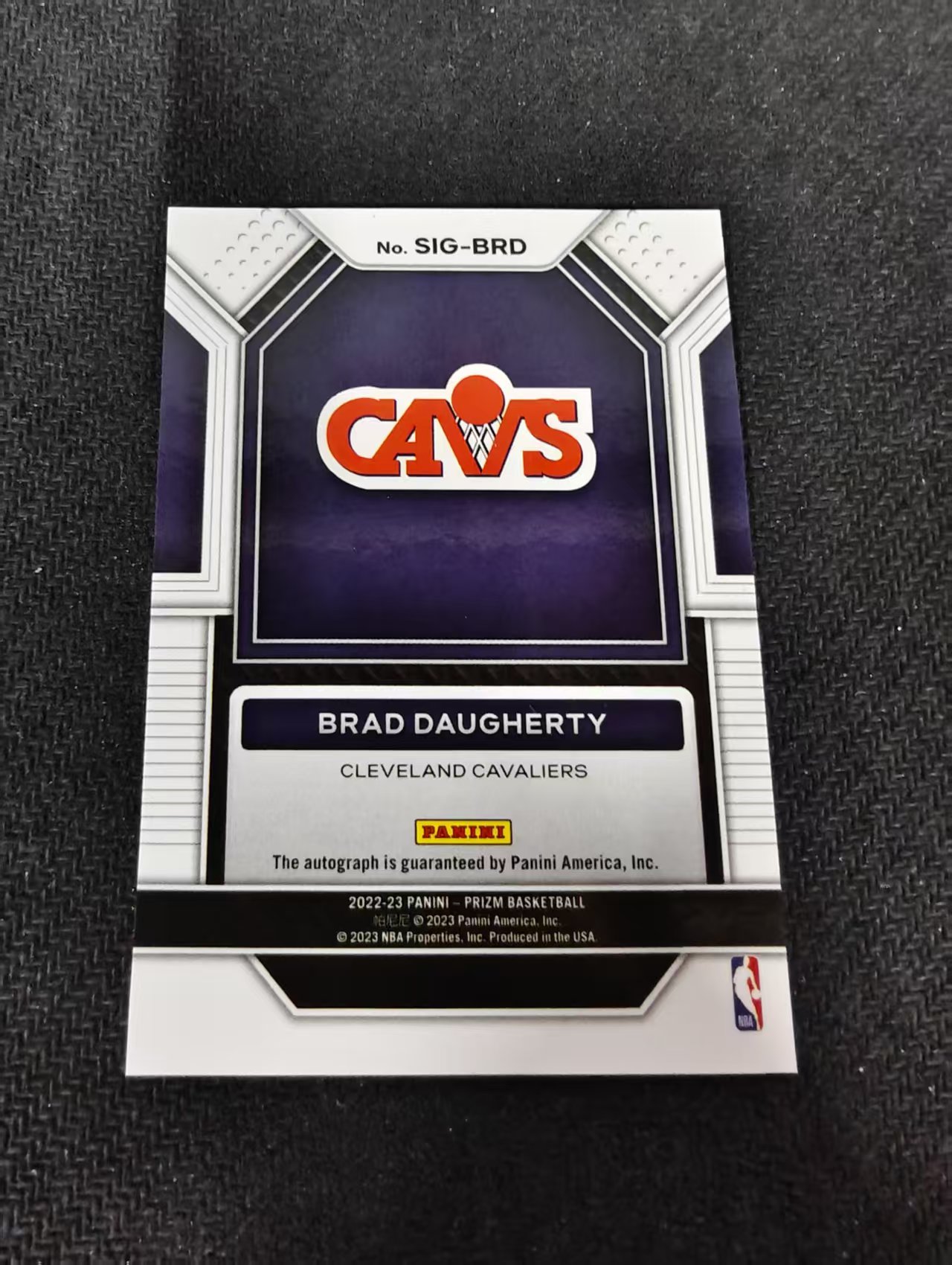 2022-23 Panini Prizm Brad Daugherty PZ 骑士 布拉德 多赫迪 签字 签名 瑕疵如图