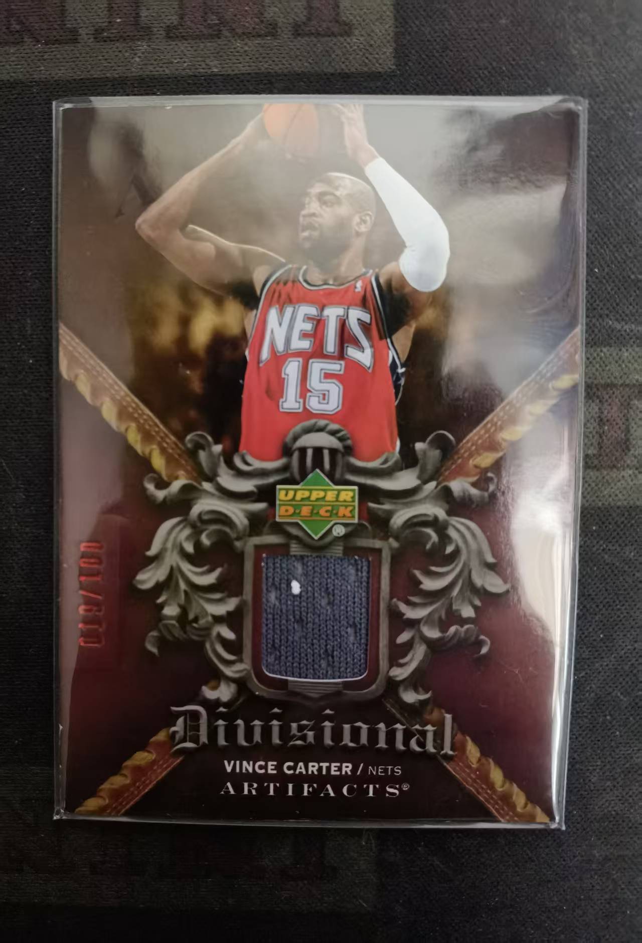 【DLDL拍卖】2007-2008 NBA ARTIEACTS Vince Carter 文斯・卡特 限编019/100 实物卡【卡边角表面见图】