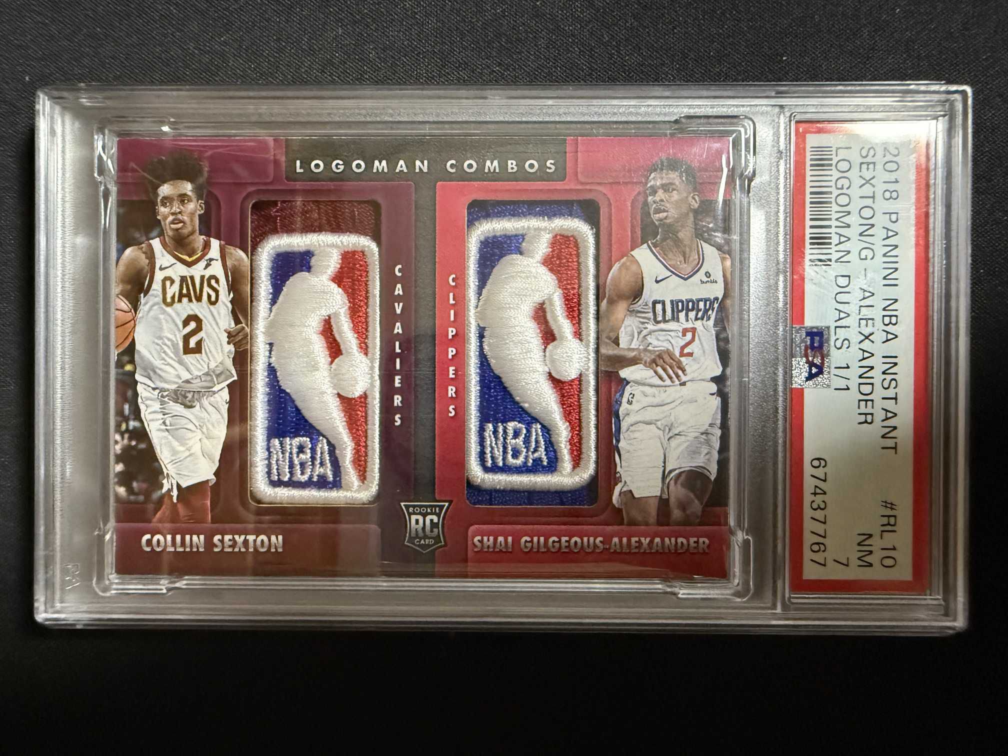 【太子拍卖 1of1】18-19instant 新秀 快船 SGA 亚历山大 Shai 骑士 塞克斯顿 RC新秀 1/1 双logoman PSA7 雷霆新王MVP 顶流起飞 错过拍大腿！
