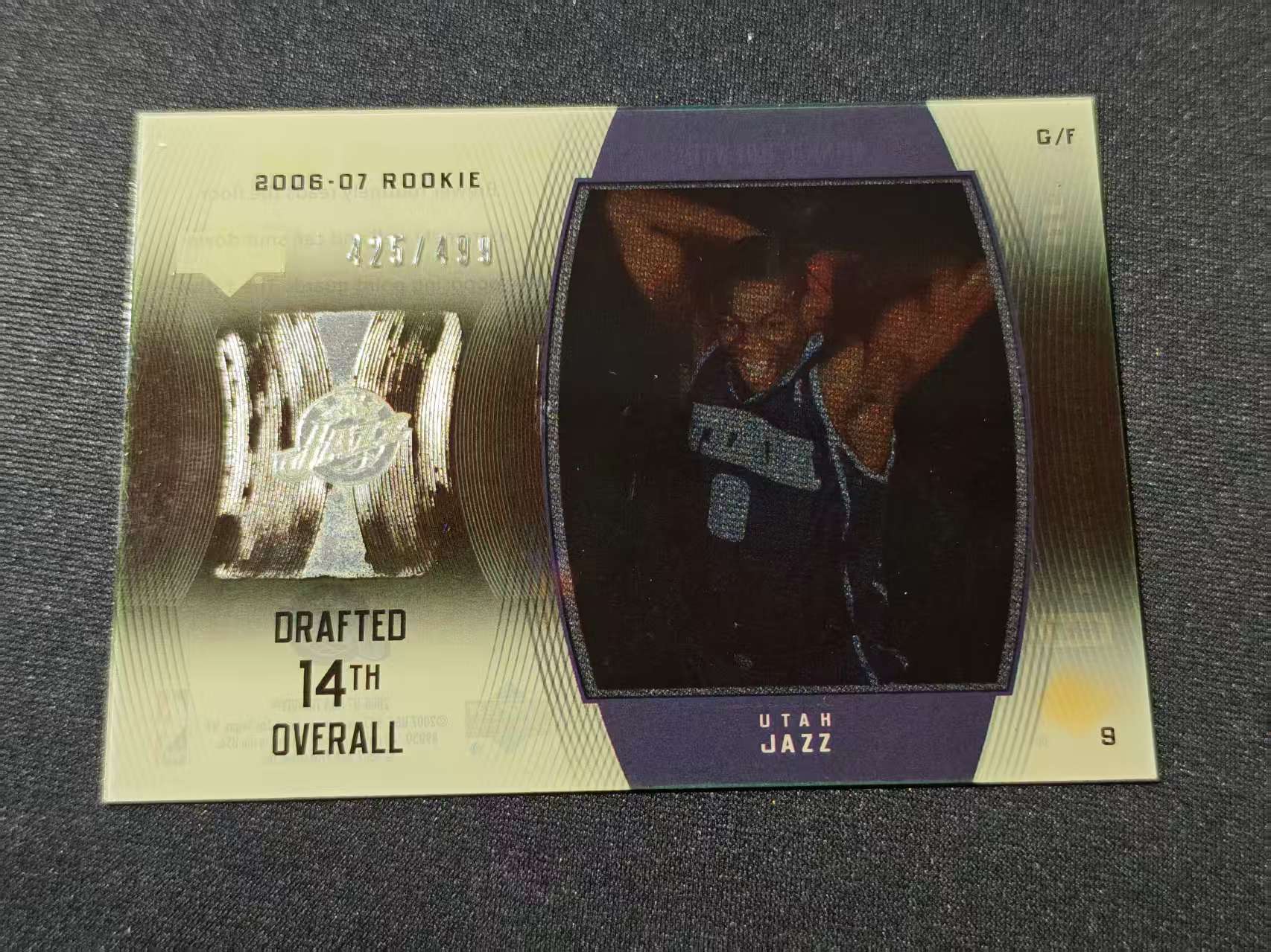 2006-07 Upper Deck Trilogy Ronnie Brewer RC UD 三重惊喜系列 Utah Jazz 爵士 罗尼 布鲁尔 新秀胶片卡 限量499编 经典卡种