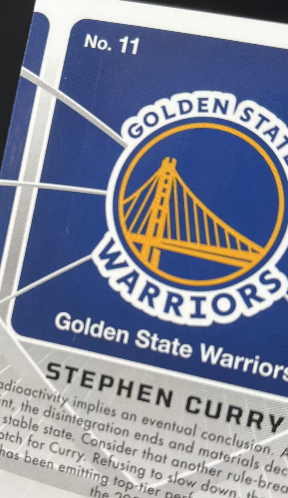 2024-25 Panini Obsidian Stephen Curry 黑曜石 勇士 斯蒂芬 库里 14/30编 背号编 碎冰折 原子缩写 特卡 凑套必备 不累计