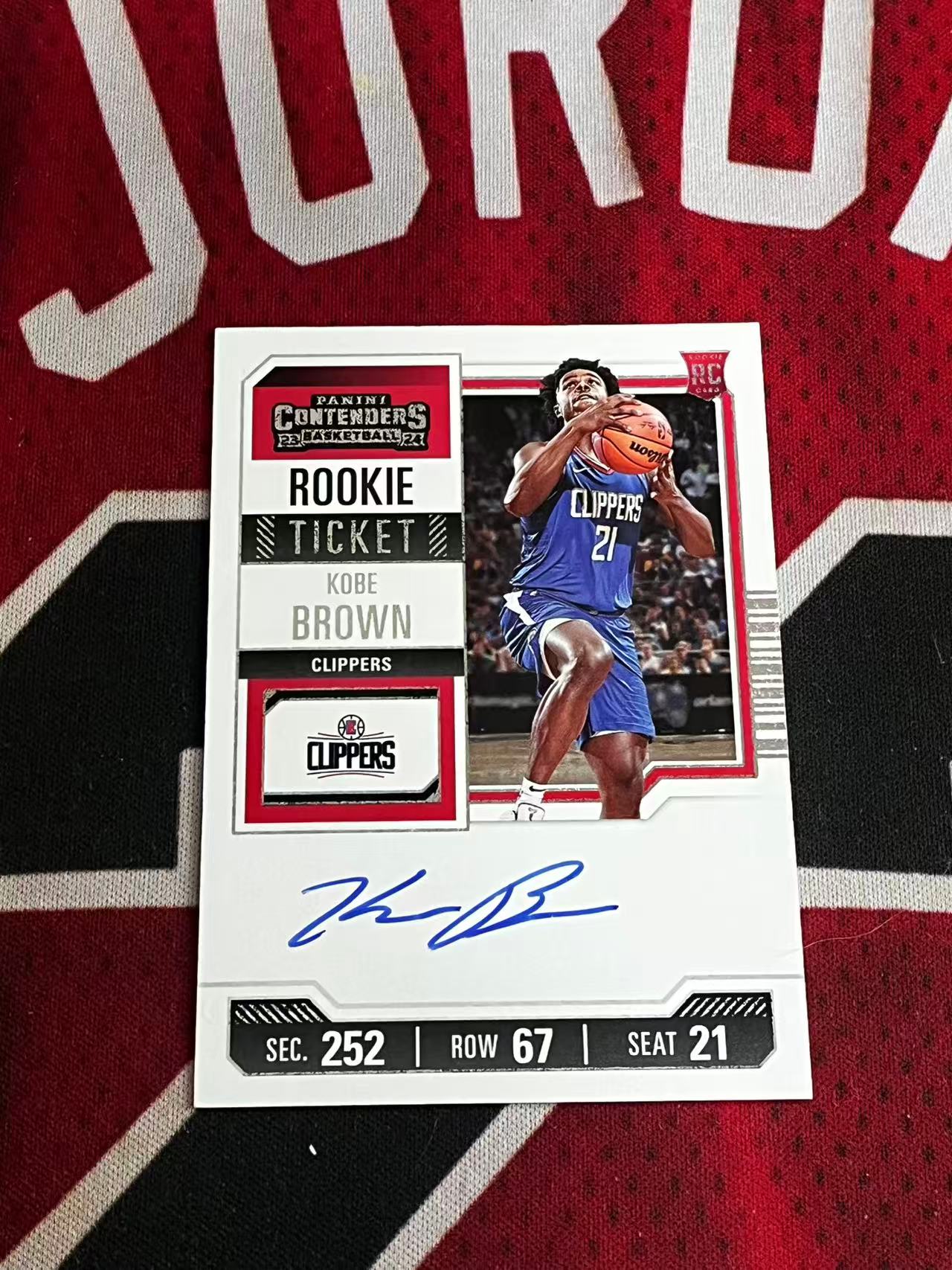 【接寄拍】2023-24 PANINI CONTENDERS 球票系列 快船 新秀RC 科比布朗 签字卡 卡签 正新秀球票签字卡 专收凑套必备【烂臭嘴拍卖】