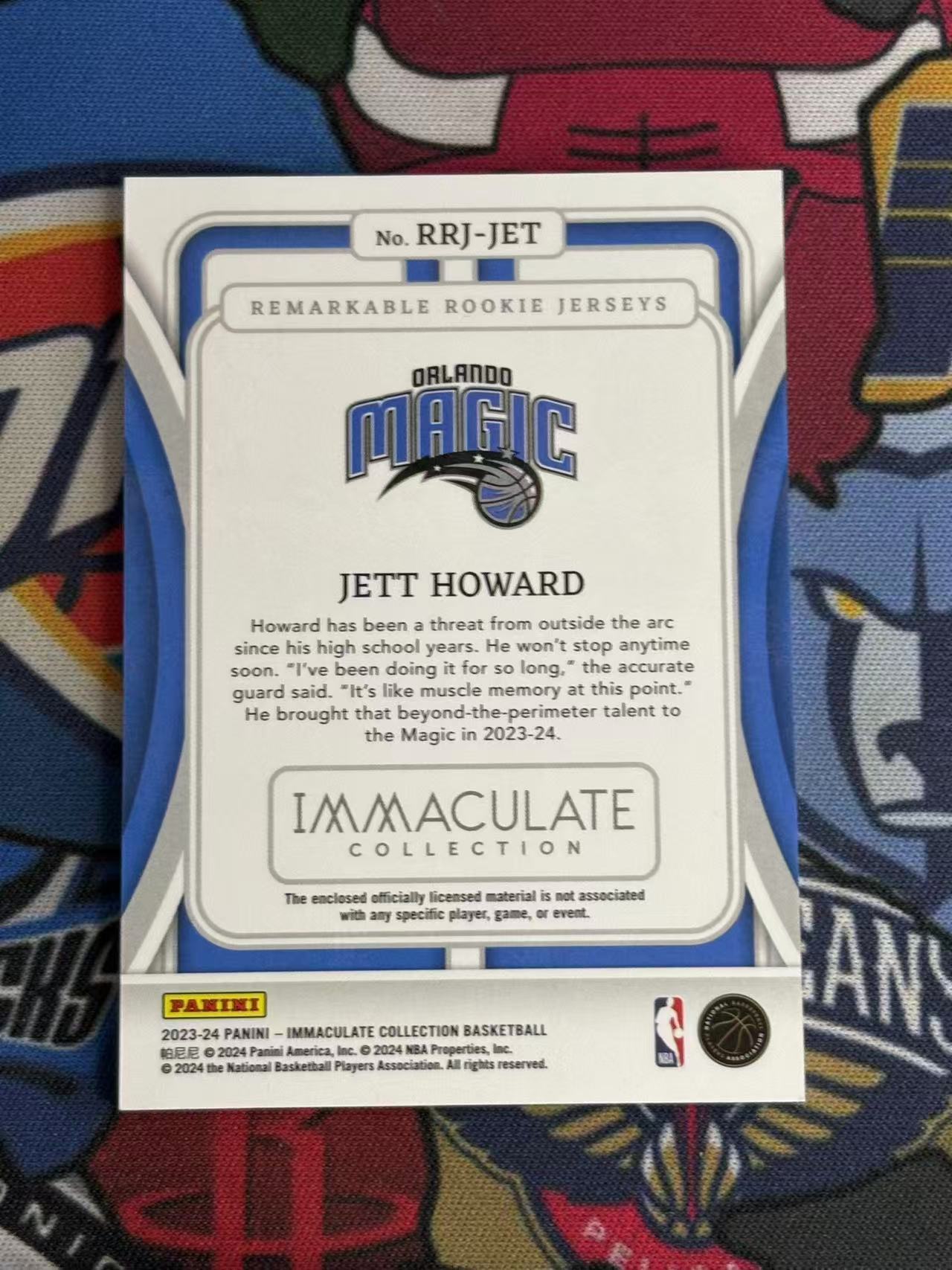 2023-24 PANINI IMMACULATE 爱咪咪高端系列 Jett Howard 魔术 新秀RC 杰特霍华德 99编 新秀球衣物料切割 衣料实物卡 专收凑套必备【烂臭嘴拍卖】