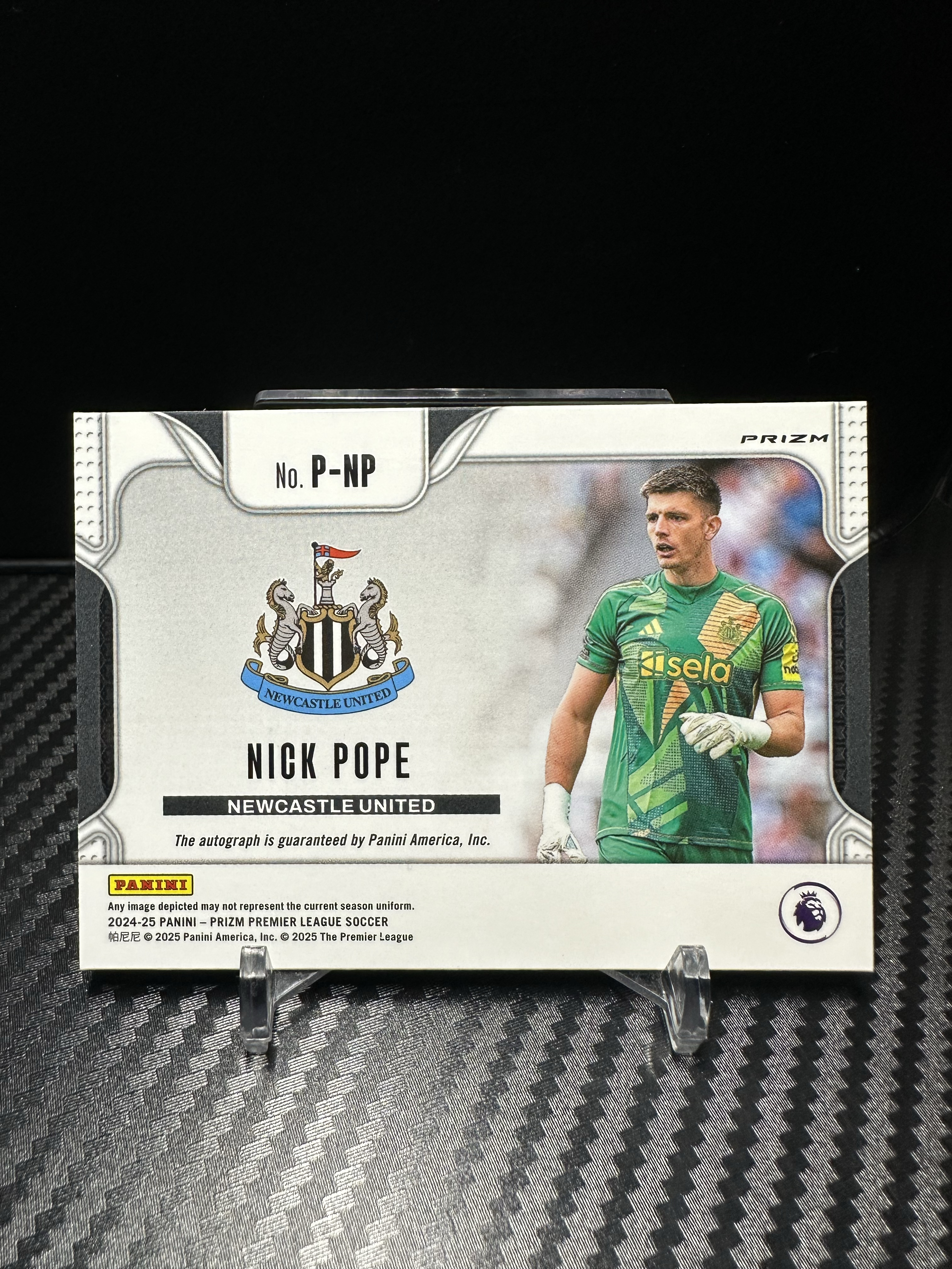 2025 Panini Prizm Nick Pope 尼克波普 签字 书法签 猝死独占圈圈折 英超喜鹊纽卡斯尔门神 末年pz收藏价值高 折射天花板卡品如图 英格兰门将收藏