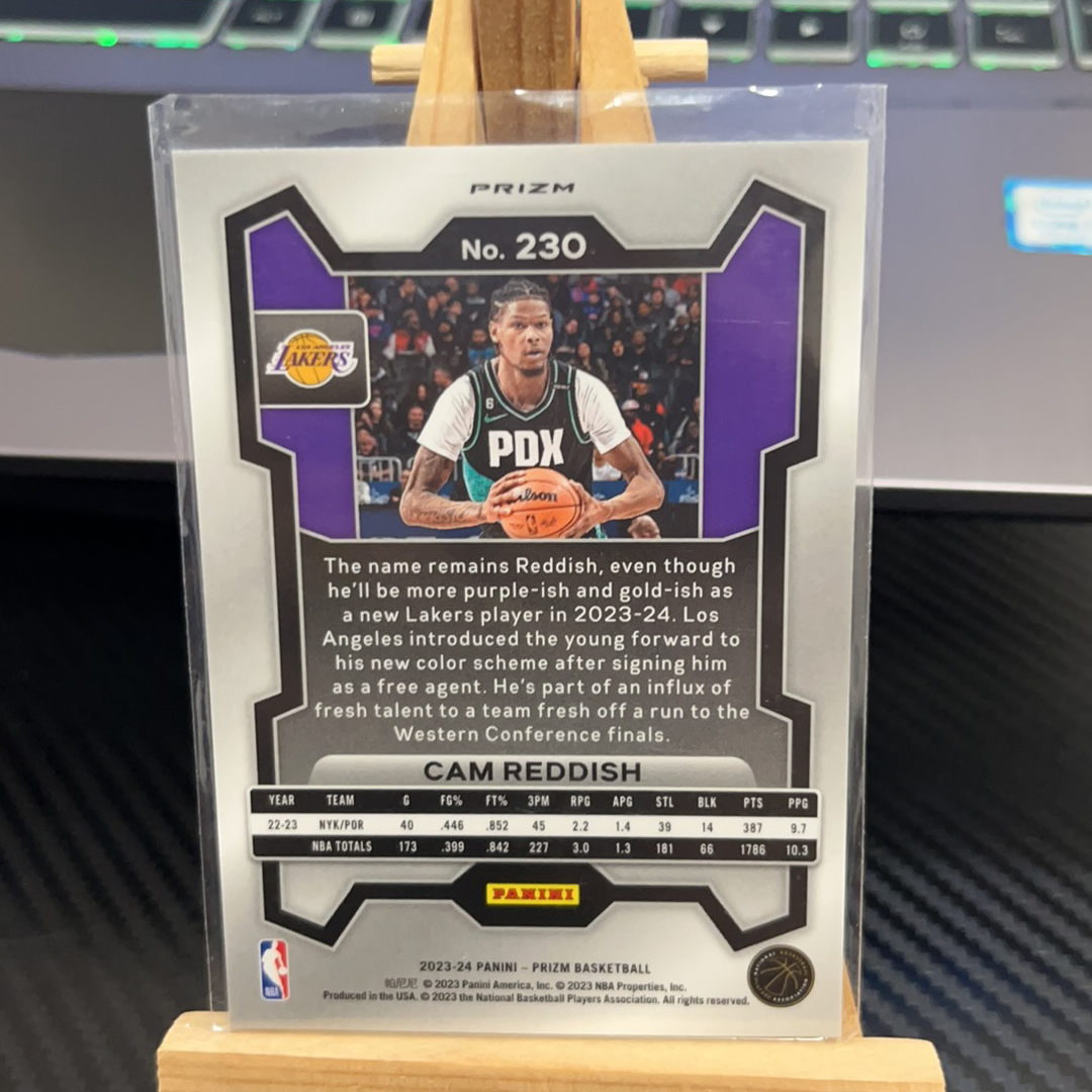 2023-24 Panini Prizm Cam Reddish 卡姆 雷迪什 湖人 银折 折射 prizm系列 pz 卡品如图 凑图必备 值得收藏!免费代卖!