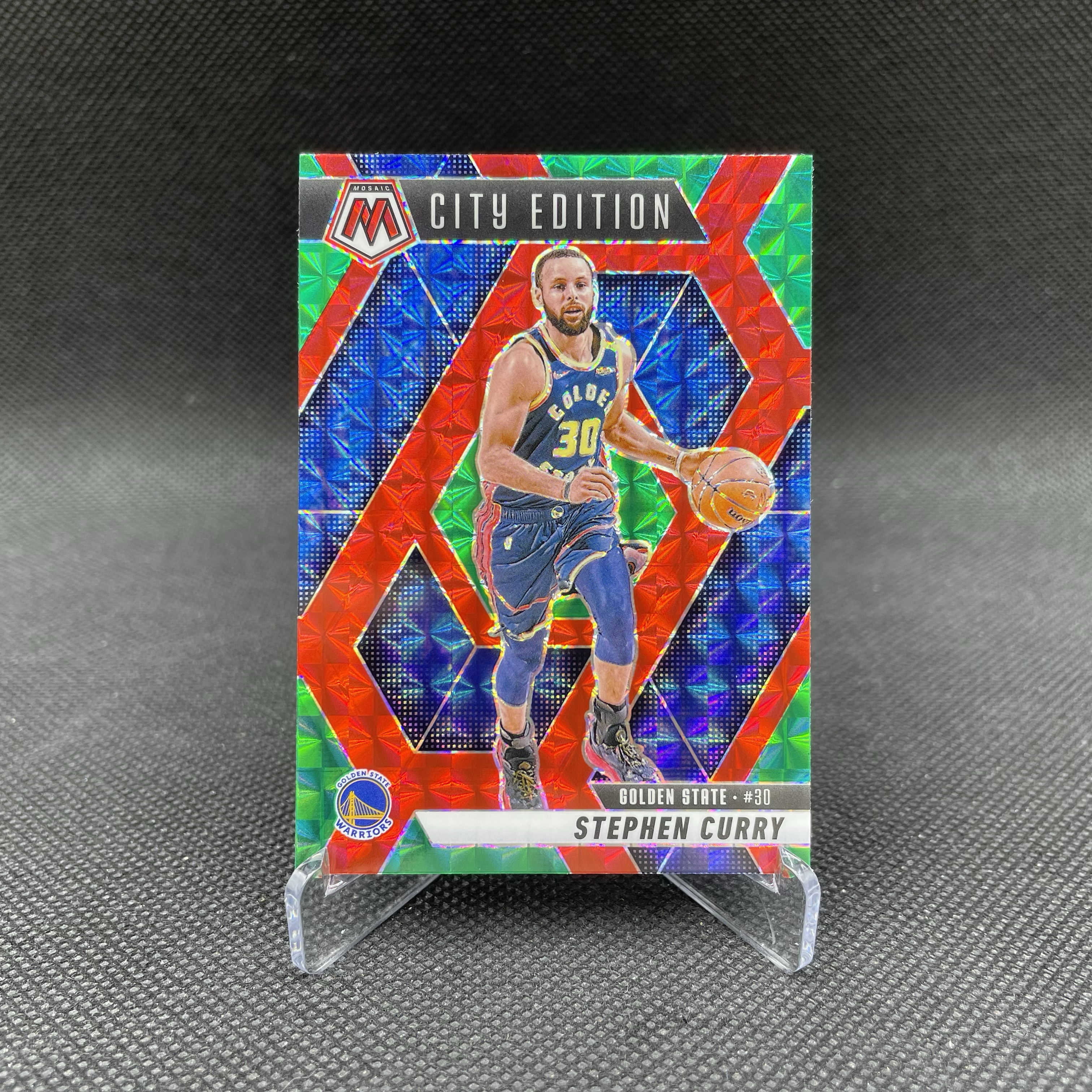 2024-25 Panini Mosaic Stephen Curry 【无界代卖】勇士 马赛克 斯蒂芬 库里 萌神 City Edition 红绿折 超级巨星 品如图 不累计 大鱼