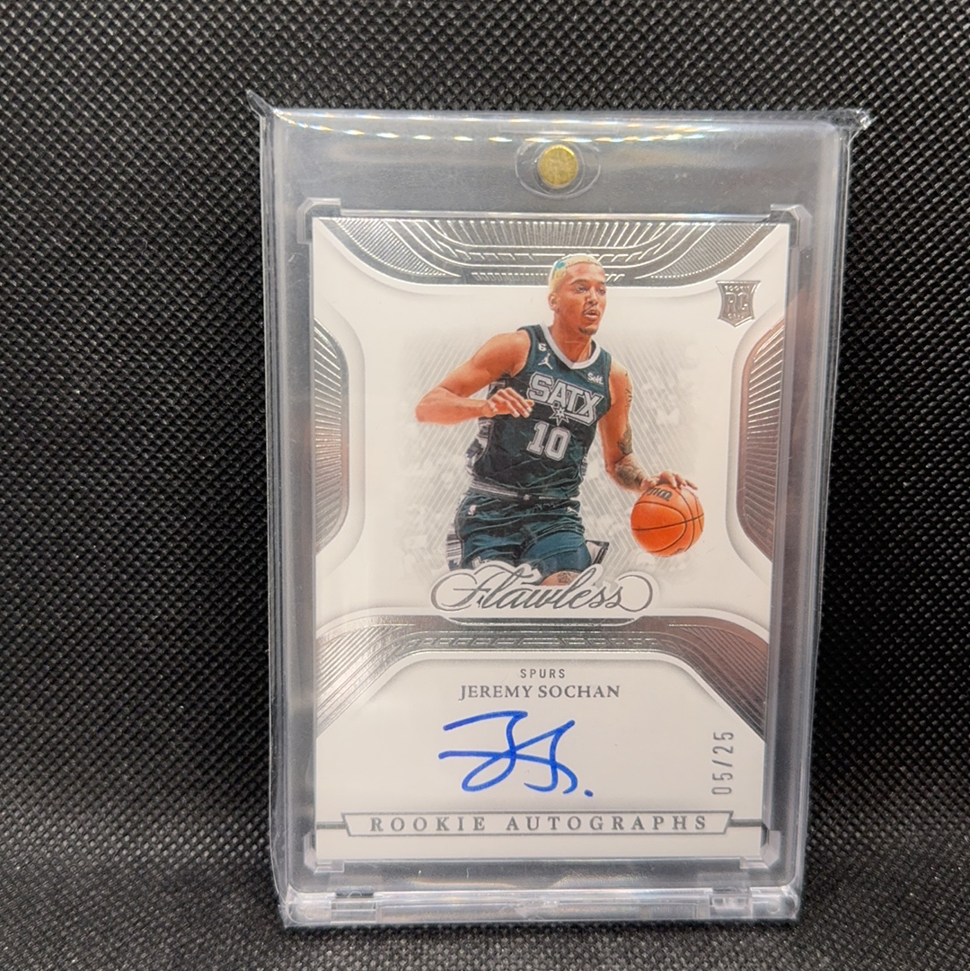 【Roseee代卖】2022-23 Panini Flawless Jeremy Sochan 手提 马刺 杰里米索汉 新秀RC 签字卡签 25编 jeff