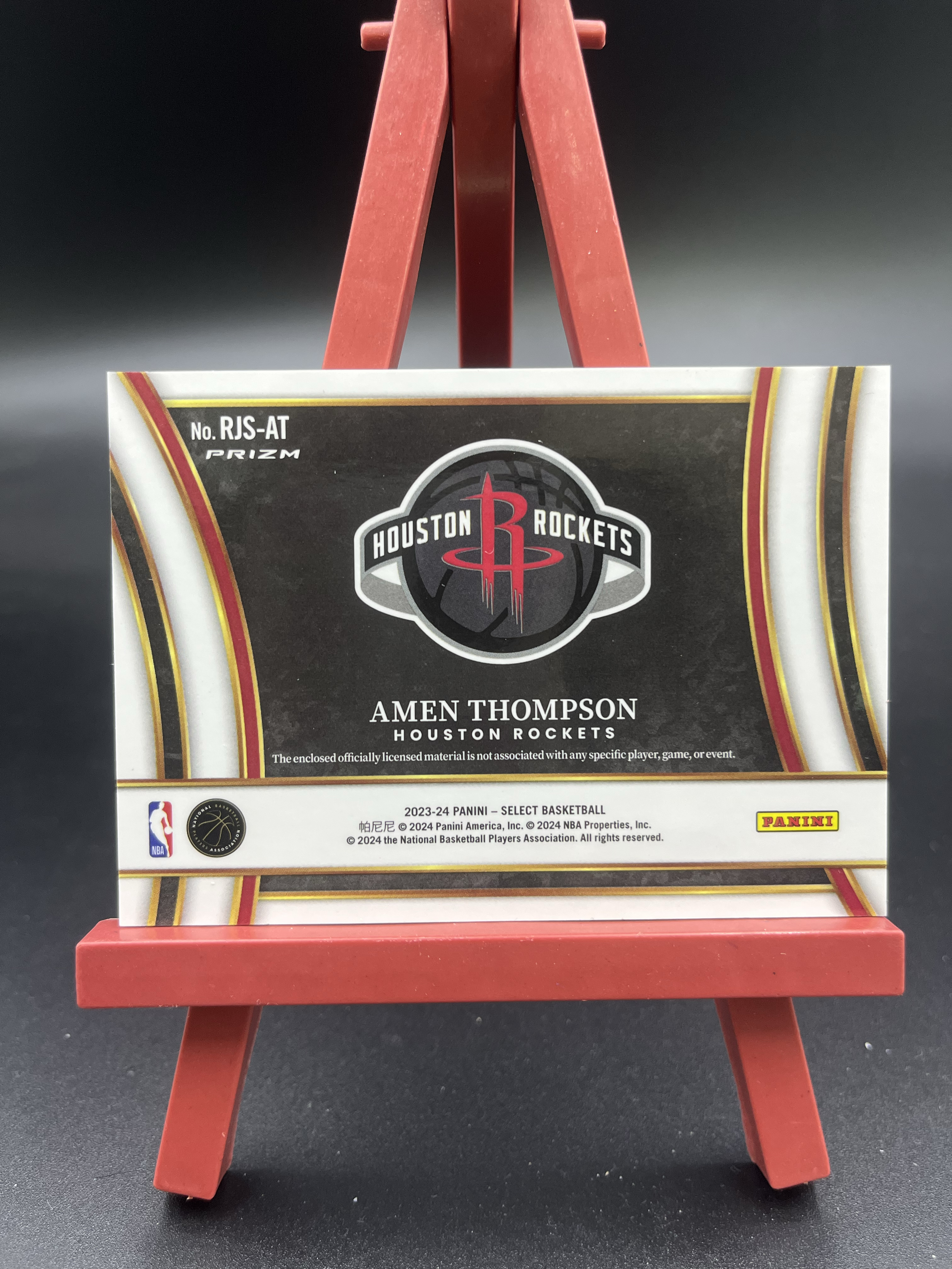 2023-24 Panini Select Amen Thompson 火箭 阿门 汤普森 新秀RC 大窗球衣物料切割 银折 折射 卡品如图【优质物料专场】04WZ