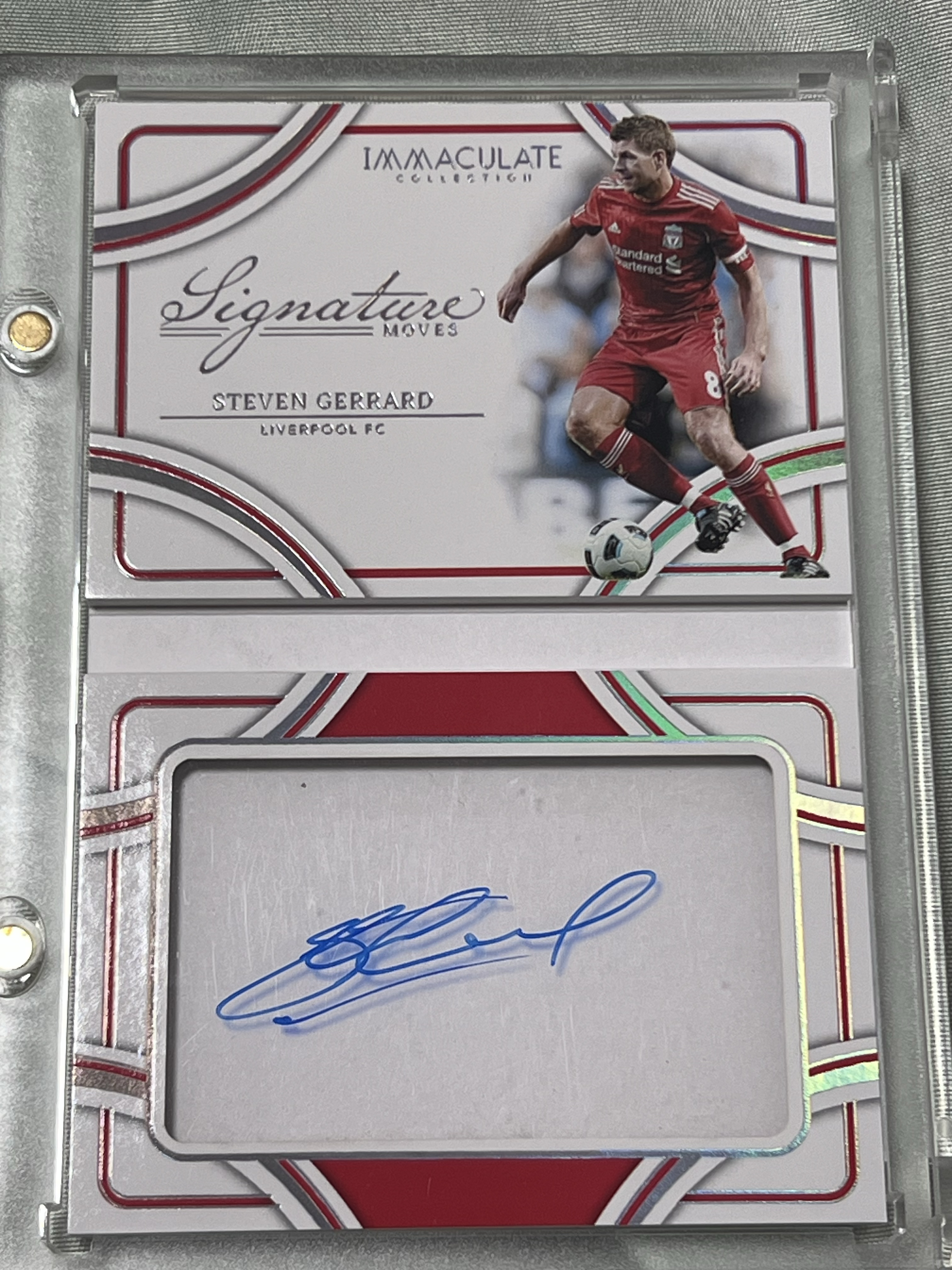 2024-25 Panini Immaculate Steven Gerrard 爱咪咪 利物浦 杰拉德 签字 沙盒签 标志性动作小书 48/49编 卡品如图