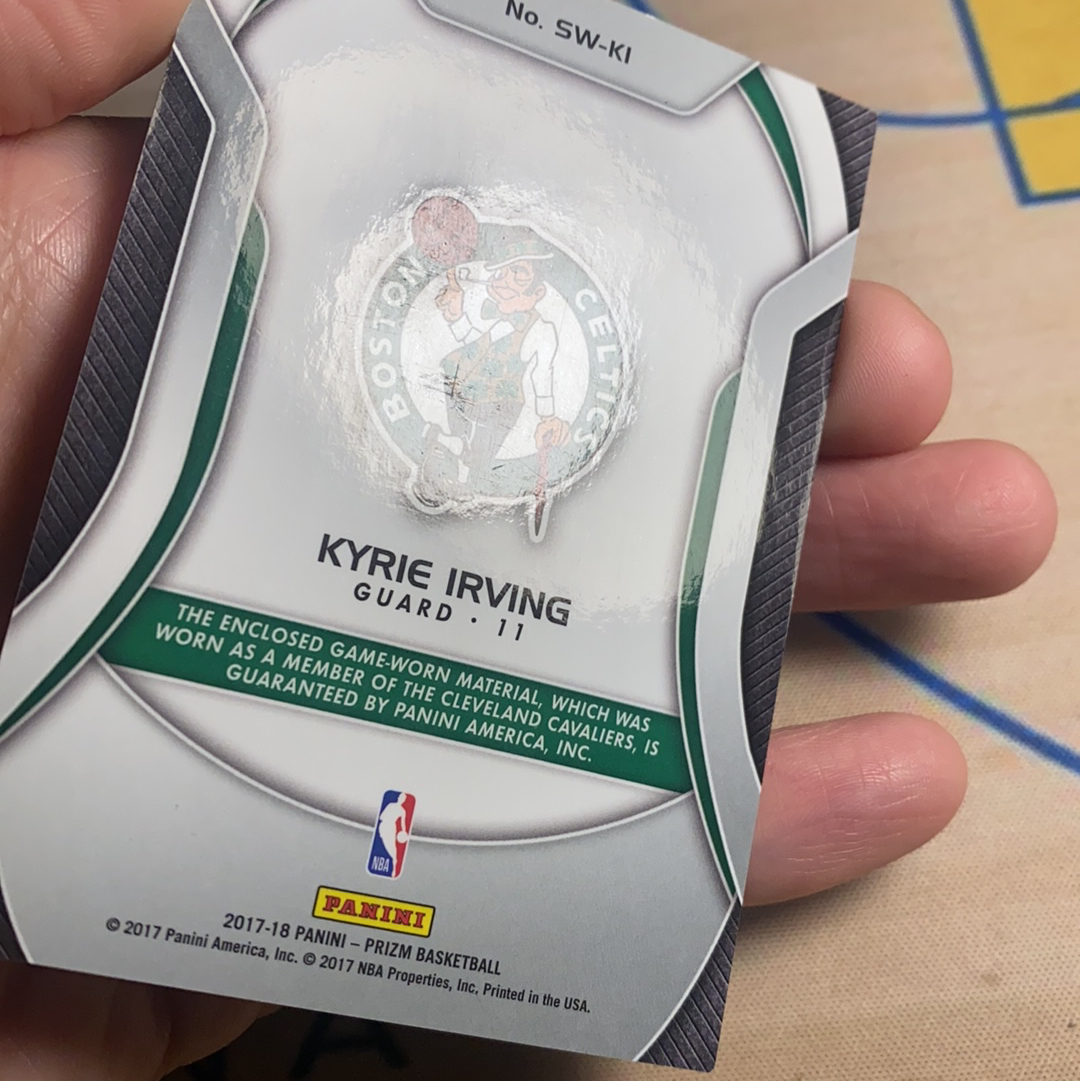 2017-18 Panini Prizm Kyrie Irving 欧文 欧神仙 Sensational Swatches 落场球衣切割割 凯尔特人选图 卡品如图 凑套必备