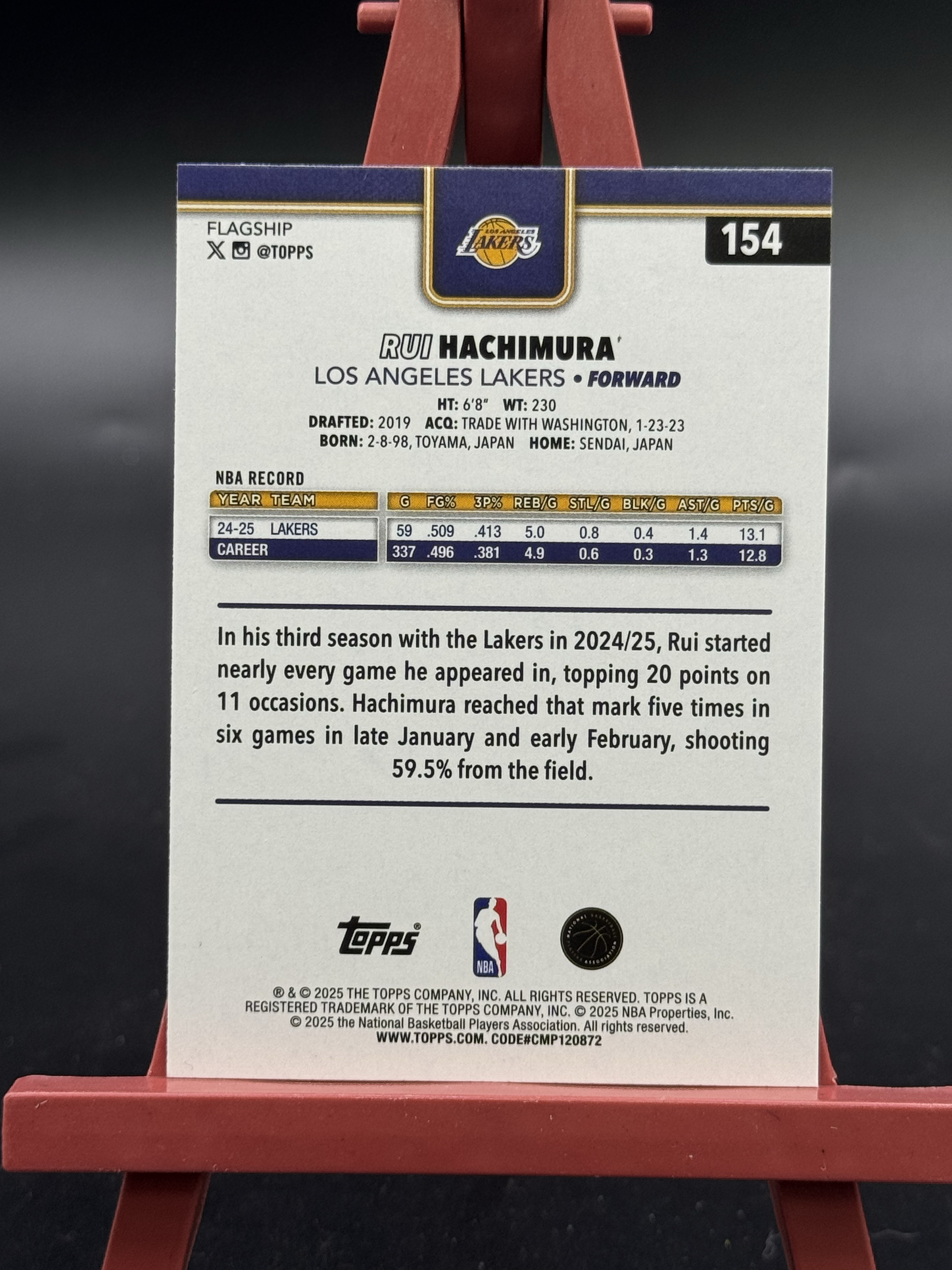 2025-26 Topps Rui Hachimura Nirvana Project 八村塁 湖人 0931/2025编 【优质球星折射专场】Hzo4