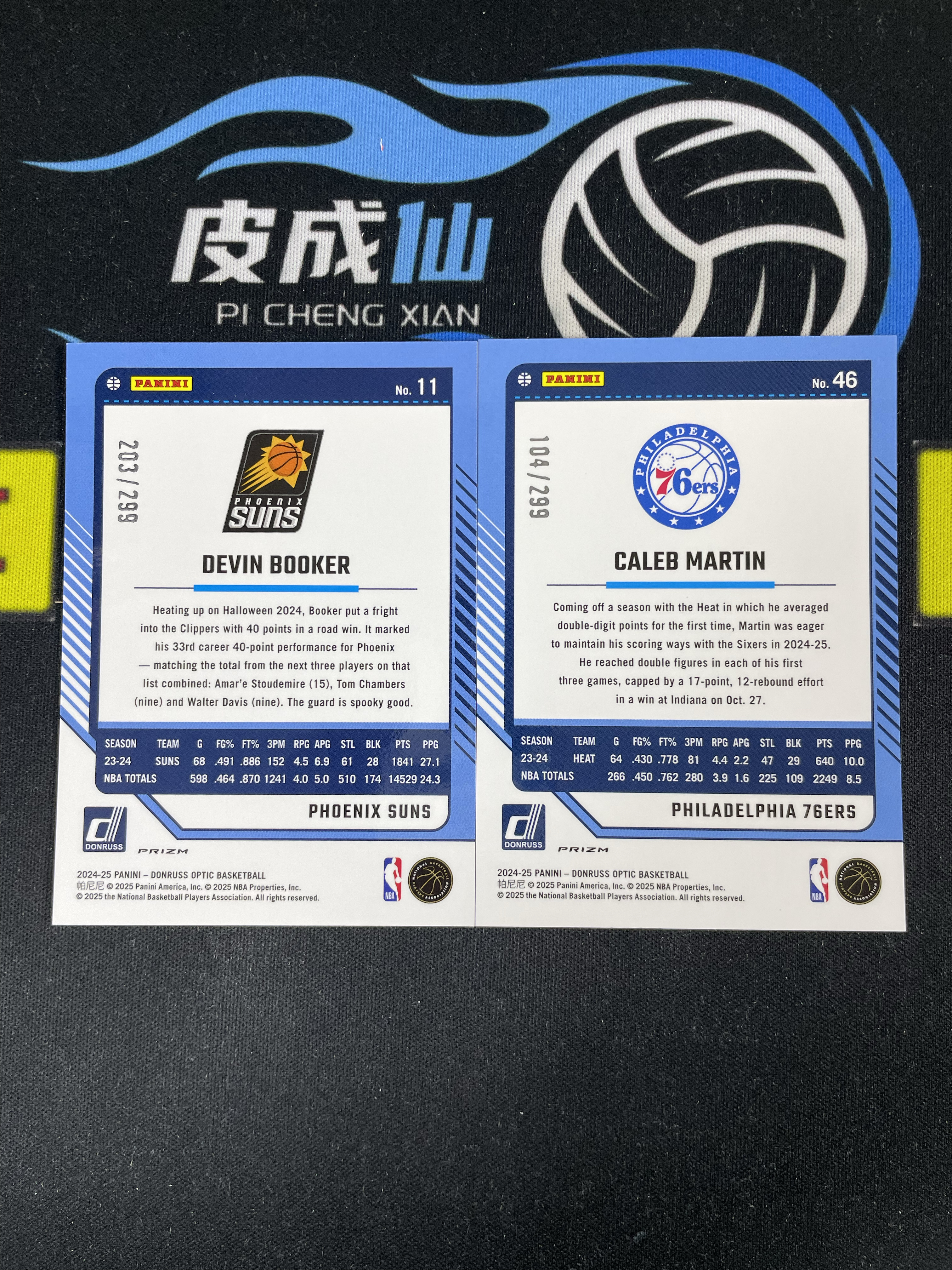 【皮成仙拍卖 统一手续费6%】 PANINI 24-25 杜蕾斯 OPTIC 太阳 德文布克 76人 凯莱布马丁 橙hyper折射 299编 一图打包 凑套必备 值得收藏【只发顺丰】白白124