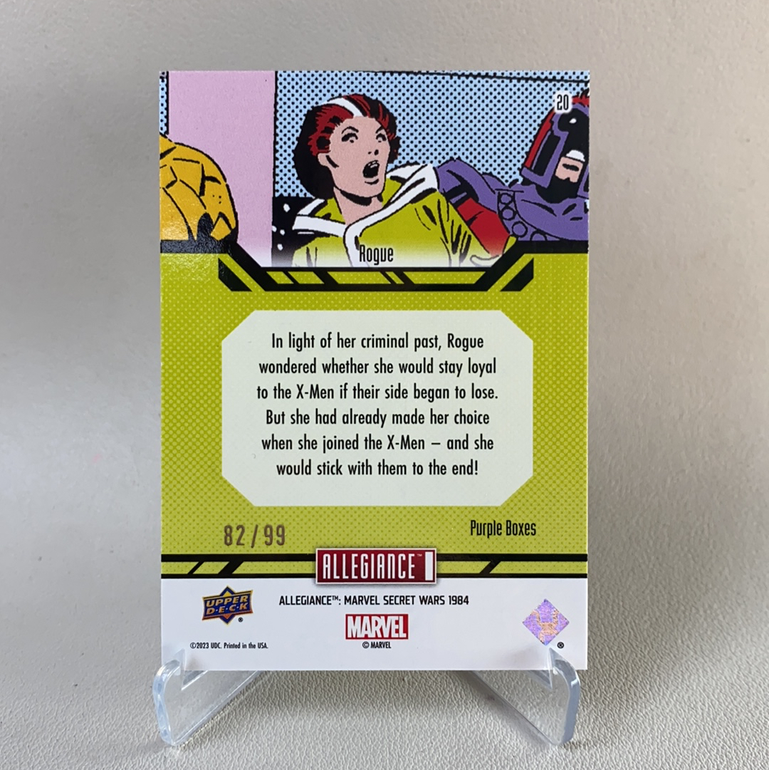 【弈卡代拍】 2023 Upper Deck Marvel 漫威 MCU Allegiance 忠诚 秘密战争 特卡 紫折 罗刹女 Rogue 82/99编 品相如图 凑套必备 糖醋鱼