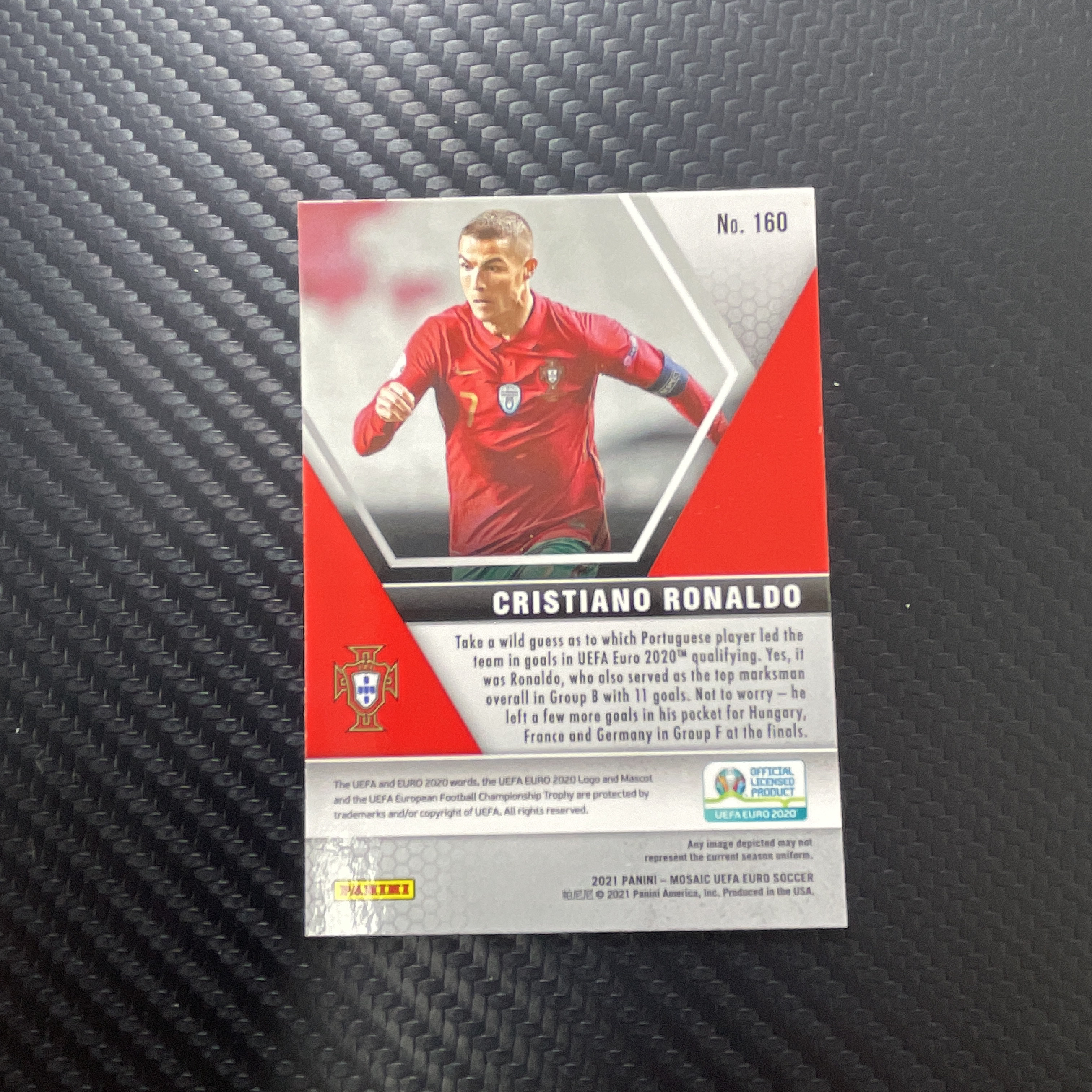 【小牛代拍】2021 Panini Mosaic 马赛克 欧洲杯 Cristiano Ronaldo C罗 曼联 葡萄牙 皇马 尤文 利雅得胜利 卡品如图(璐标)