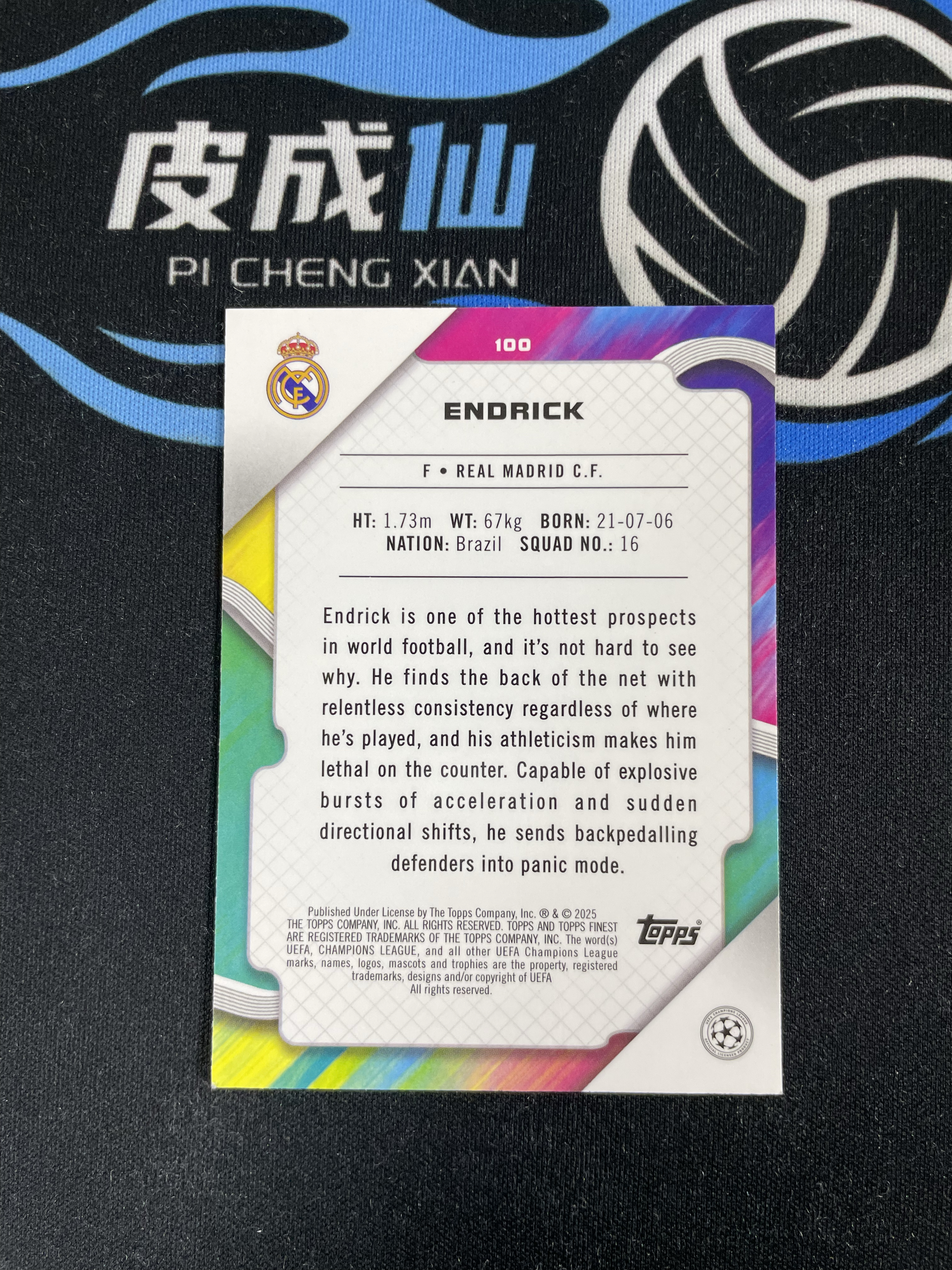 【皮成仙拍卖 统一手续费6%】 2025 TOPPS FINEST 欧冠 皇马 ENDRICK 恩德里克 新秀 RC 紫折 299编 凑套必备 值得收藏【只发顺丰】好好少年25