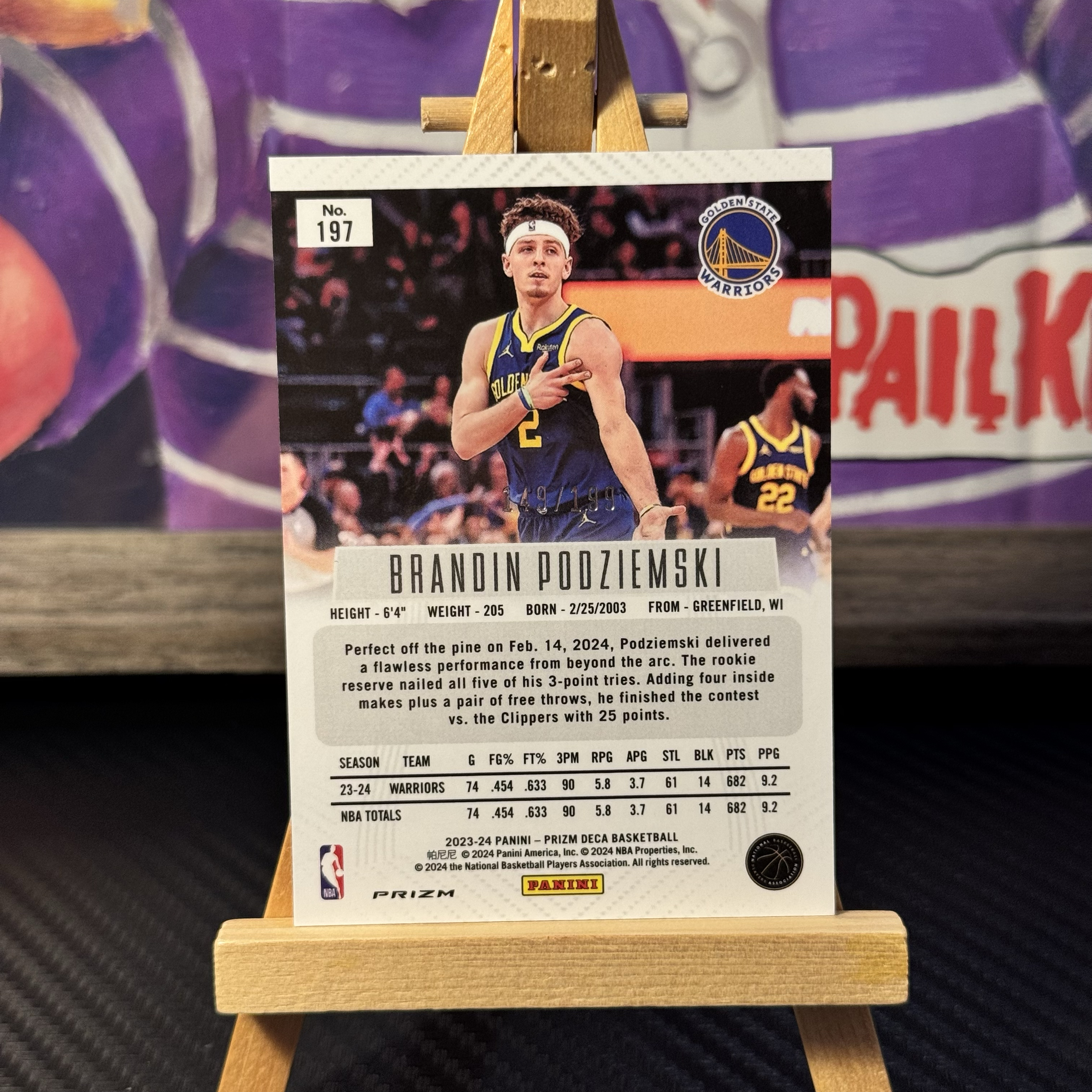 2023-24 panini prizm deca BRANDIN PODZIEMSKI RC 勇士 波杰姆斯基 新秀 元年 pz 复刻 149/199编 红折 卡品如图 凑套 专收必备