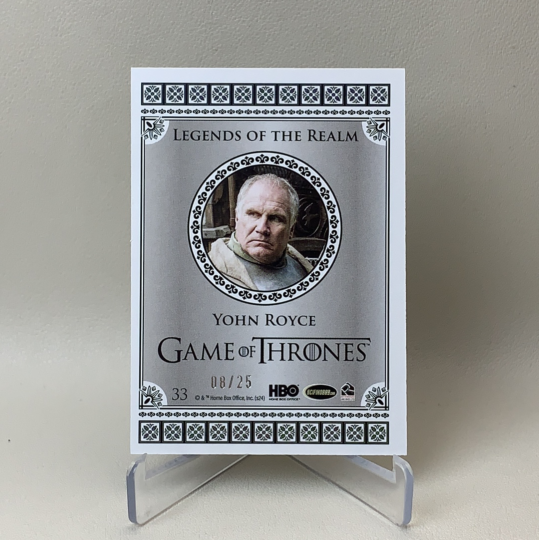 【弈卡代拍】2024 Game of Thrones 权力的游戏 冰与火之歌 权游 王国传说 银折 折射 人物肖像 特卡 Yohn Royce 08/25编 品相如图 凑套必备 Mito