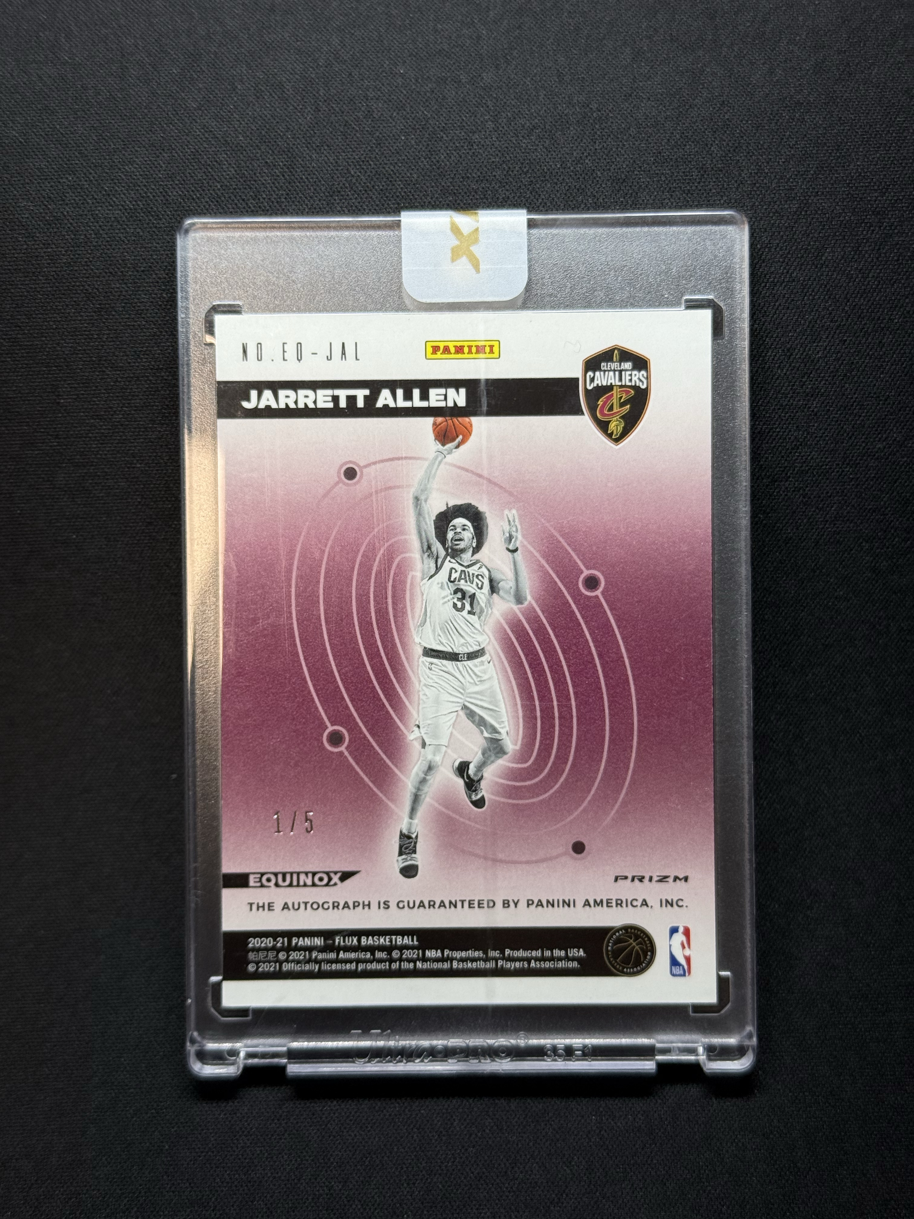 2020-21 Panini Flux Jarrett Allen 【小贝代拍】骑士 贾莱特 阿伦 Equinox签 签字 1/5编 首编 原封砖 超低编 砖瑕疵 拍前看描述 H WAITAK