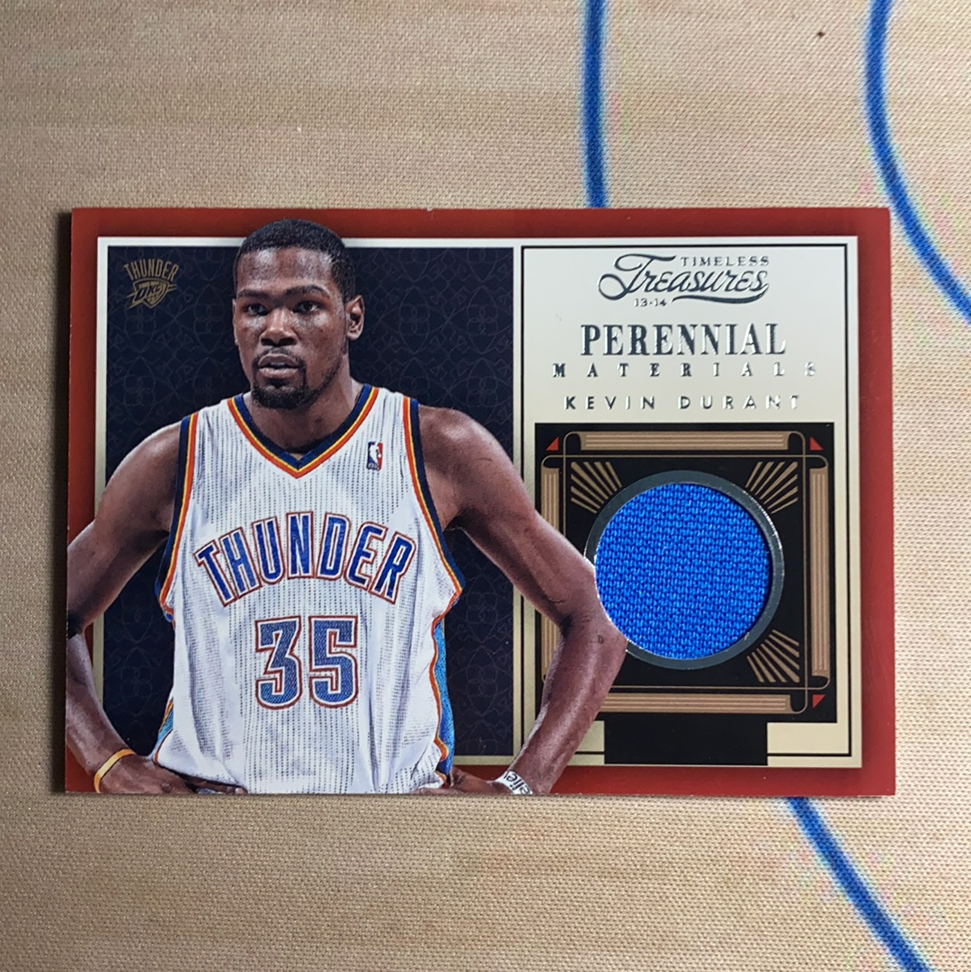 2013-14 Panini Timeless Treasures Kevin Durant 雷霆 凯文 杜兰特 落场球衣切割 物料 亲穿 小铁盒 卡品如图 凑套必备