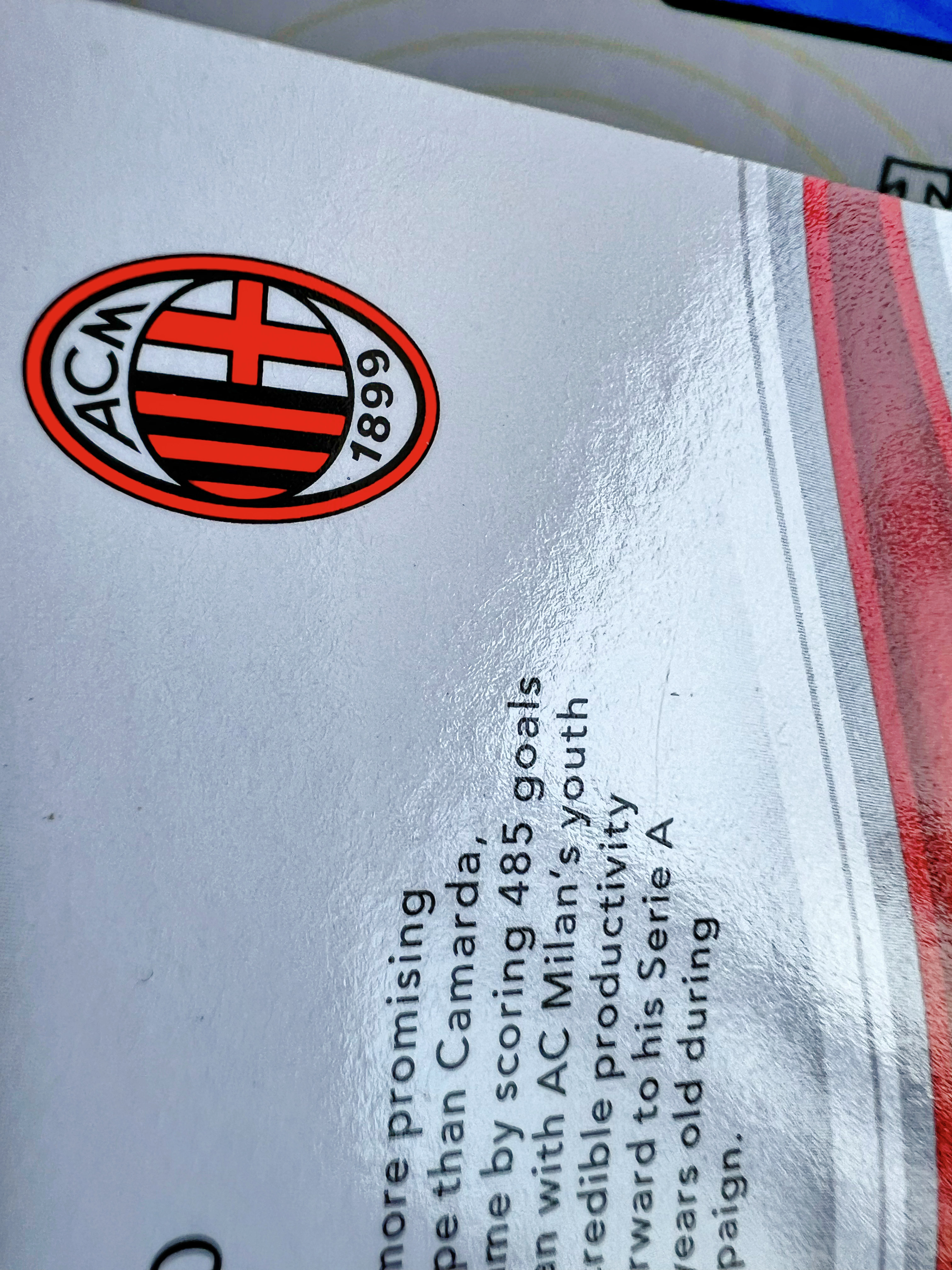 【顶尖卡社】2023-24 Panini Immaculate Francesco Camarda RC 爱咪咪 AC米兰 卡马尔达 新秀 09/60编 铜平行 详情看描述 瑕疵如图【码头】