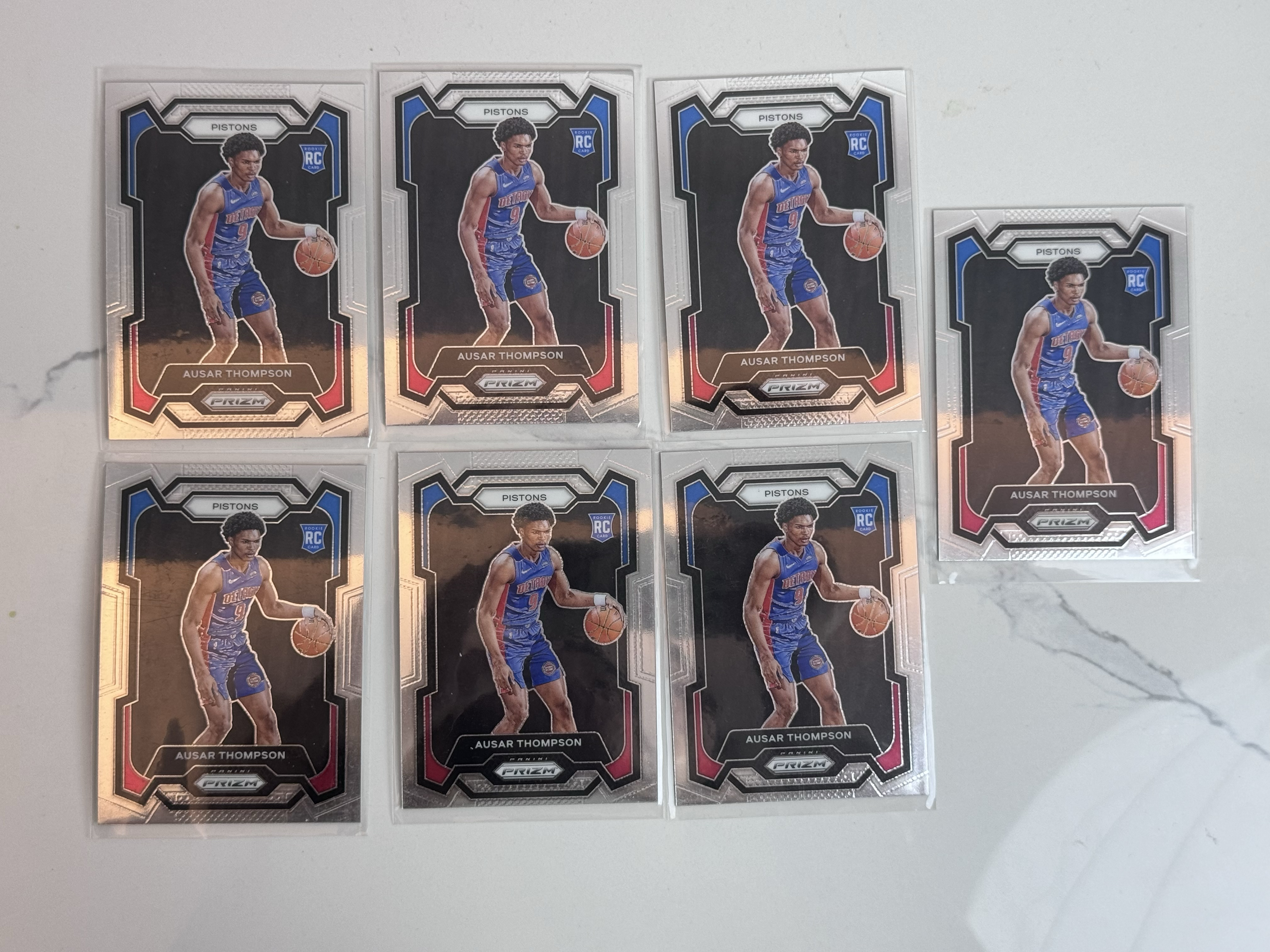 【Roseee代卖】2023-24 Panini Prizm Ausar Thompson RC 奥萨尔汤普森 新秀 pz 7张 lot Dub