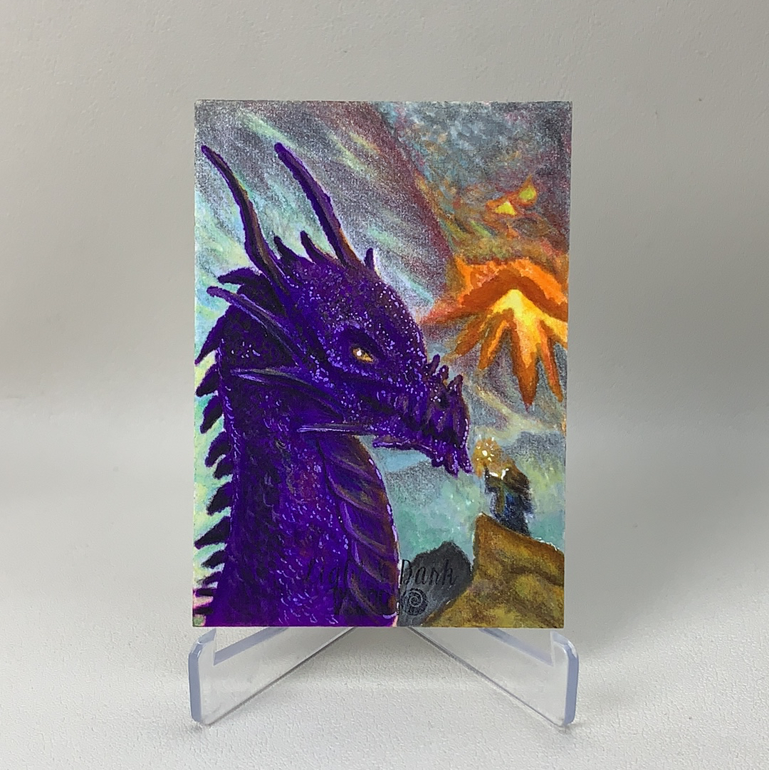 【弈卡代拍】2022 Typhoon 台风工作室 光与黑暗系列 手绘卡 1/1编 1of1 画师签名 亲笔签字 签名见背面 龙 品相如图 凑套必备 Lee总