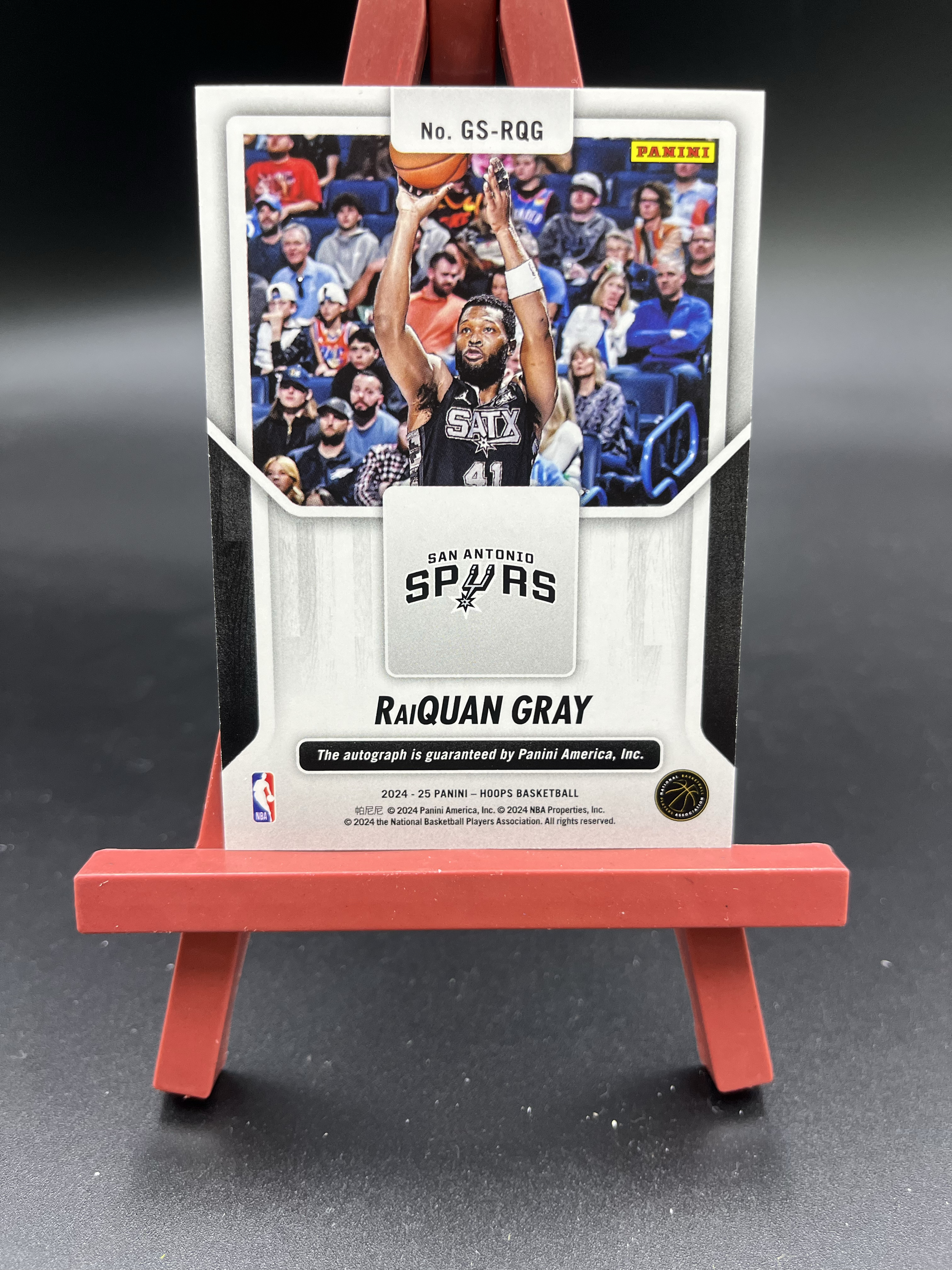 2024-25 PANINI hoops raiquan gray 马刺 雷匡 格雷 签字 great 卡品如图【优质签字专场】04WZ