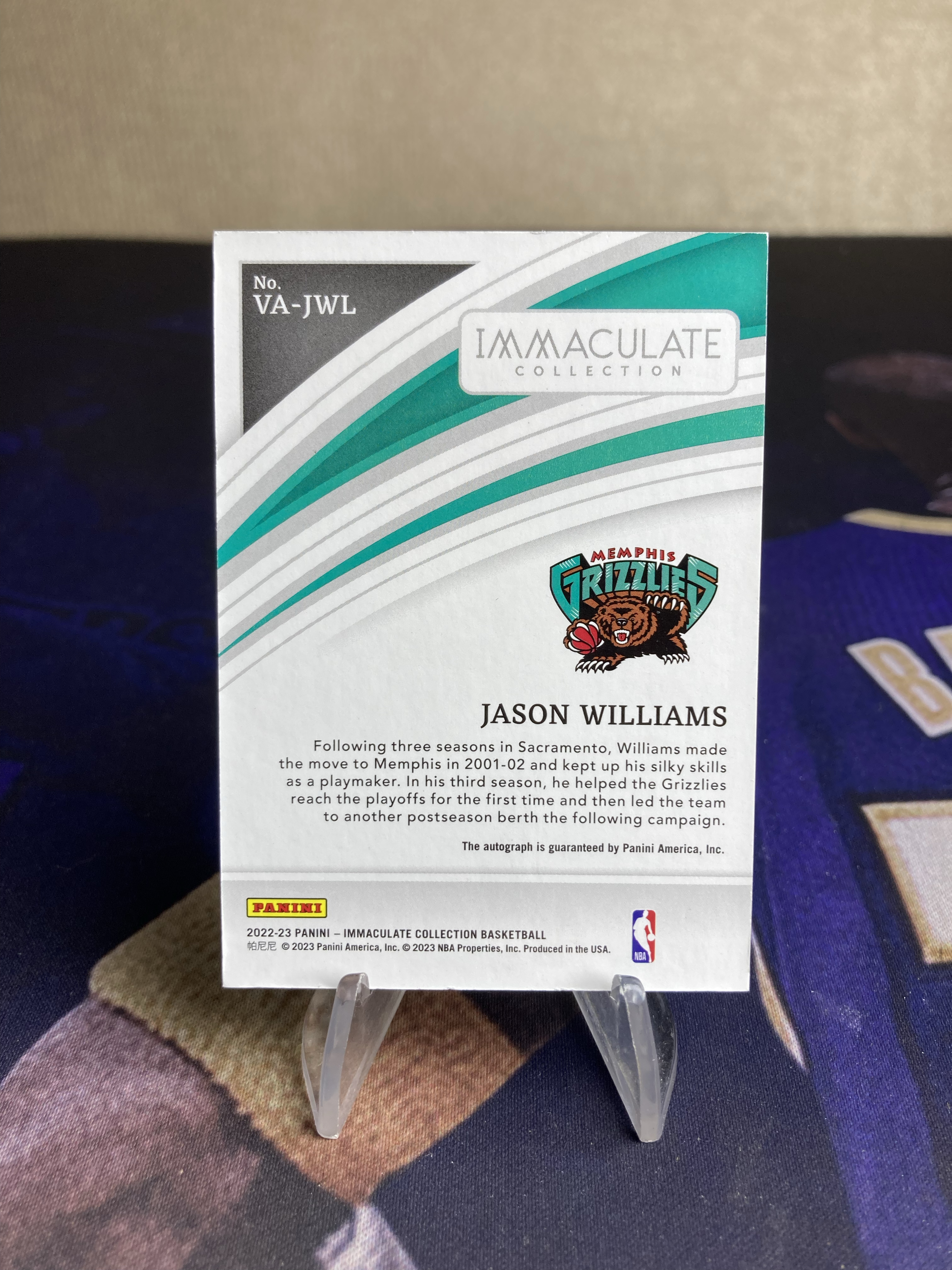 2022-23 Panini Immaculate Jason Williams 【星卡优转】imm系列 灰熊 白巧克力 贾森 威廉姆斯 06/99编 签字 卡签 virtuoso签 微瑕如图 杀菌