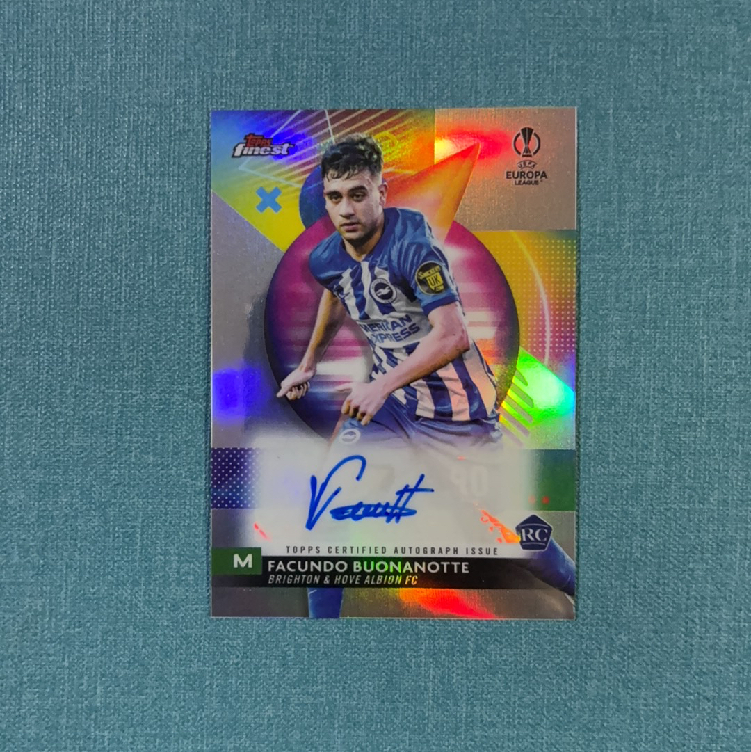 2023-24 Topps Finest 欧战 Facundo Buonanotte 博纳诺特 签字 新秀 RC 银折 布莱顿 卡品如图 ZCC1