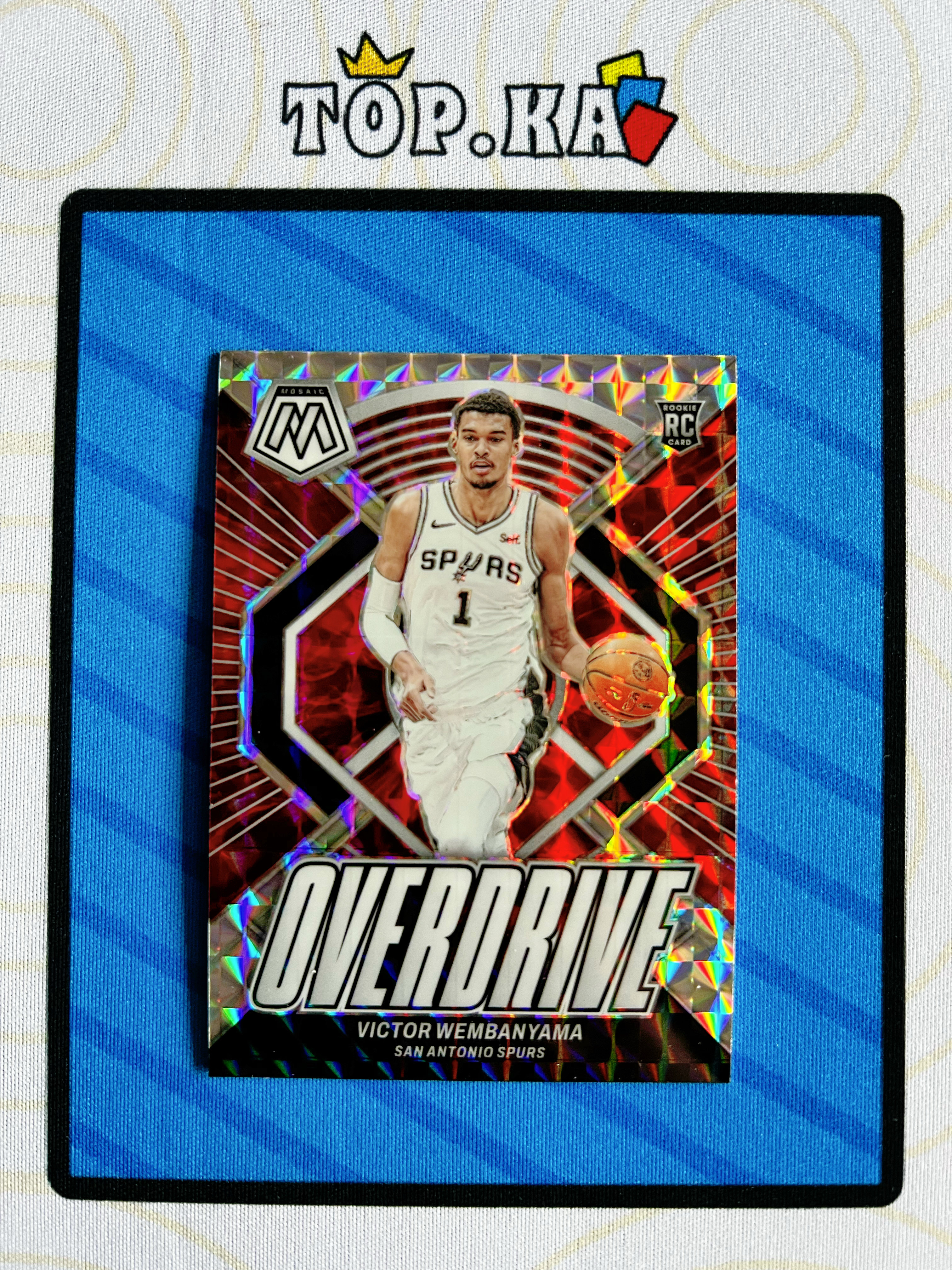 【顶尖卡社】2023-24 Panini Mosaic Victor Wembanyama RC 马赛克 马刺 新秀 文班亚马 马赛克折 Overdrive 超载 特卡 详情看描述 卡品如图【灰】