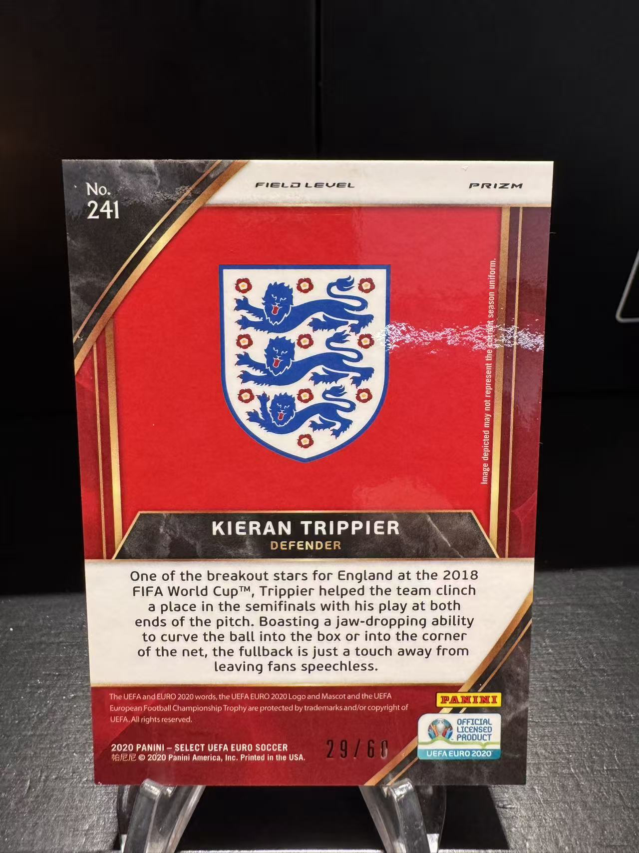 龖Panini 元年 20欧洲杯 Select 特里皮尔 英格兰 稀少三阶卡 金折 29/60 编纽卡绝对核心 超级低编 三阶大比例 卡品如图 MJ002H