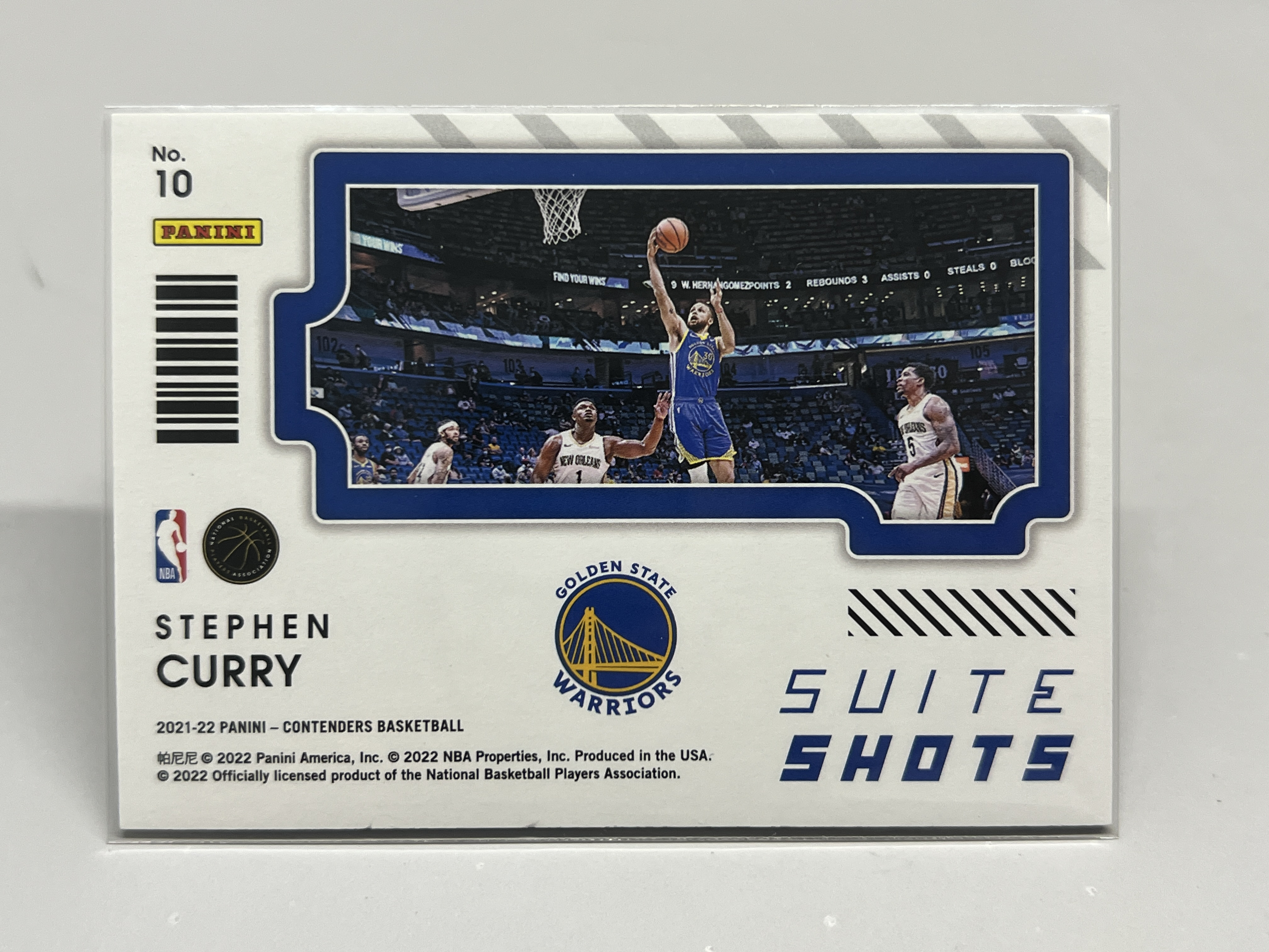 2021-22 Panini Contenders Stephen Curry【挂机拍卖】帕尼尼 球票 库里 勇士 小学生 点点折 折射 Suite Shots 特卡 #10 收藏 凑套 卡品如图