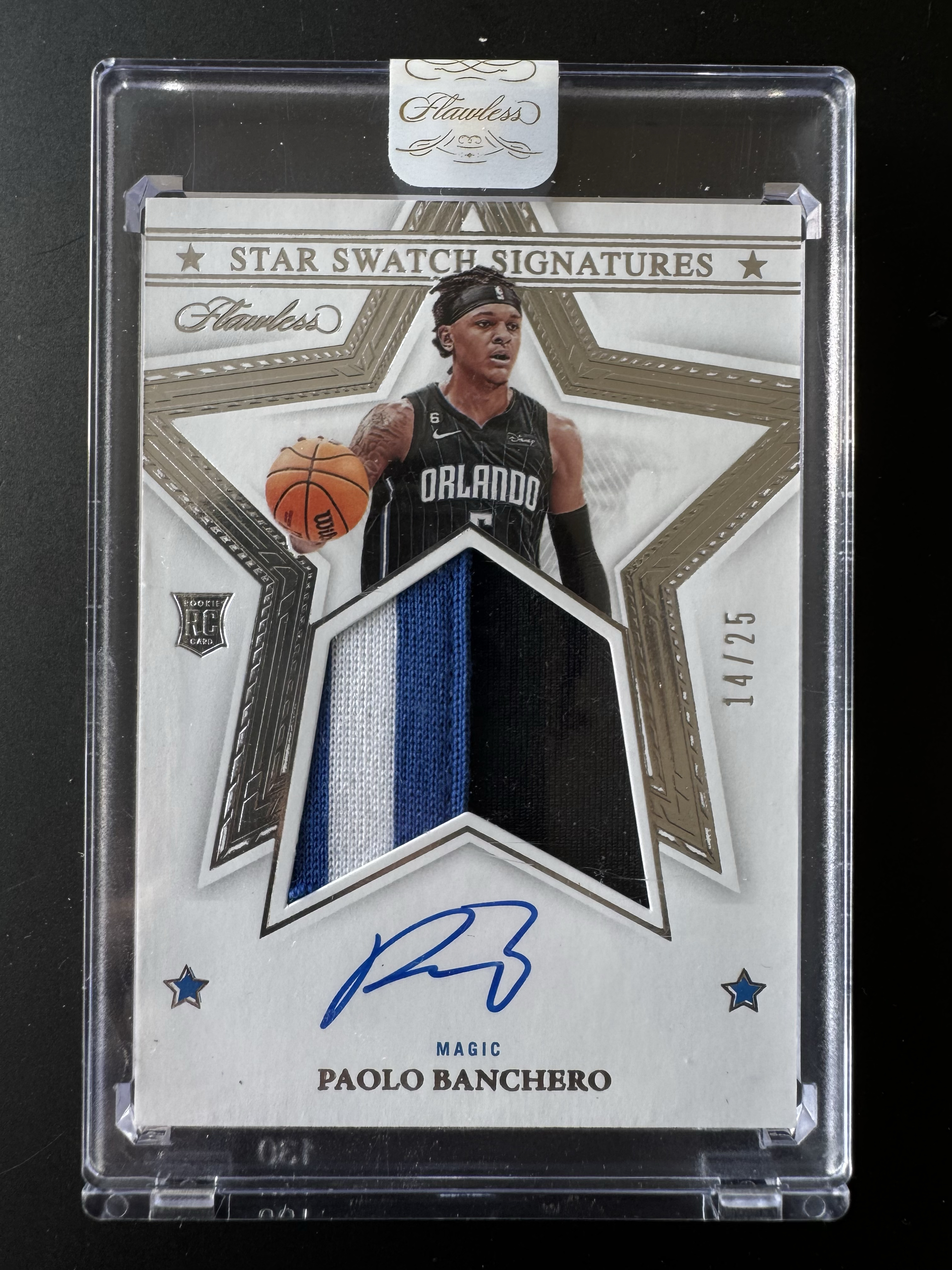 2022-23 Panini Flawless Paolo Banchero RC 班切罗 手提 rpa 原封砖 25编 班凯罗 ss签 GU落场版球衣 签字 新秀 卡签 签字 魔术 轻印如图