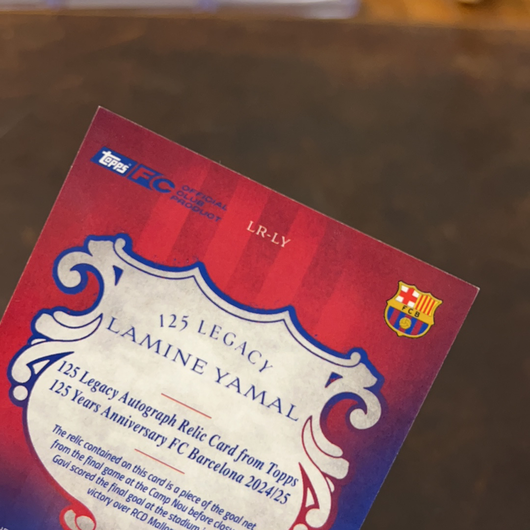 Carte De Collection Eleven Card Lamine Yamal FC Barcelona 125th Anniversary Holo /125 - édition Limitée, état Near Mint