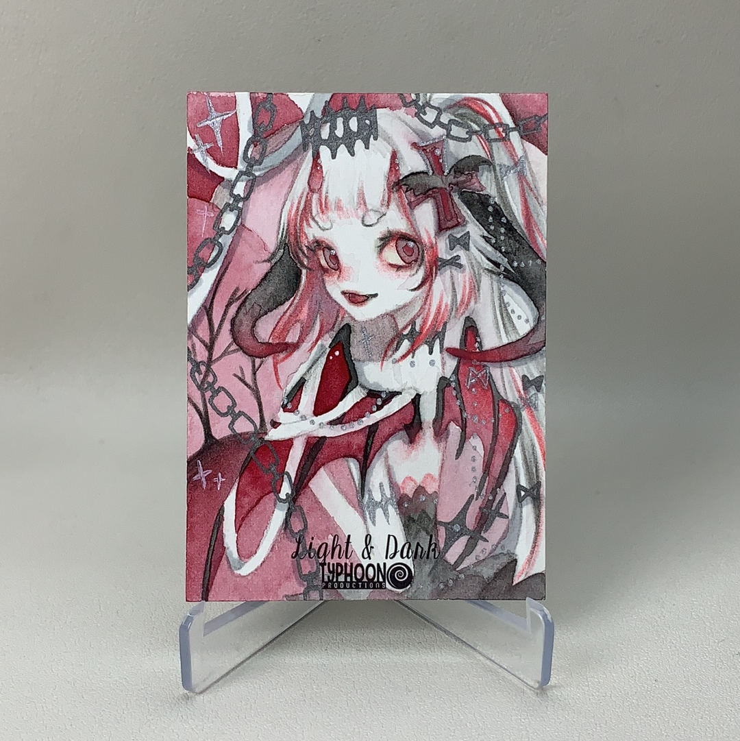 【弈卡代拍】2022 Typhoon 台风工作室 光与黑暗系列 手绘卡 1/1编 1of1 画师签名 亲笔签字 签名见背面 品相如图 凑套必备 Lee总