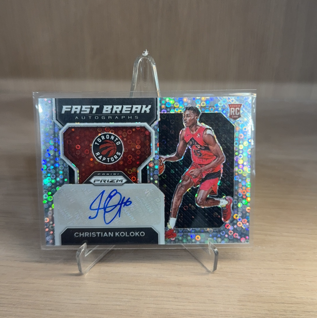 2022-23 Panini Prizm Christian Koloko RC 【免费代卖】猛龙 新秀 RC 克洛克 PZ PRIZM 签字 贴签 泡泡折 折射 卡品如图 值得收藏!!