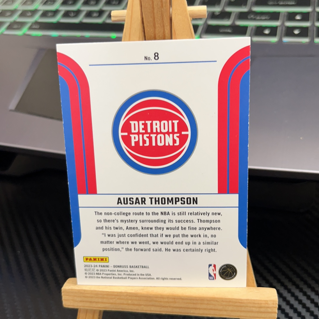 2023-24 Panini Donruss Ausar Thompson RC 奥萨尔 汤普森 活塞 新秀 杜蕾斯系列 特卡 卡品如图 凑图必备 值得收藏!免费代卖!