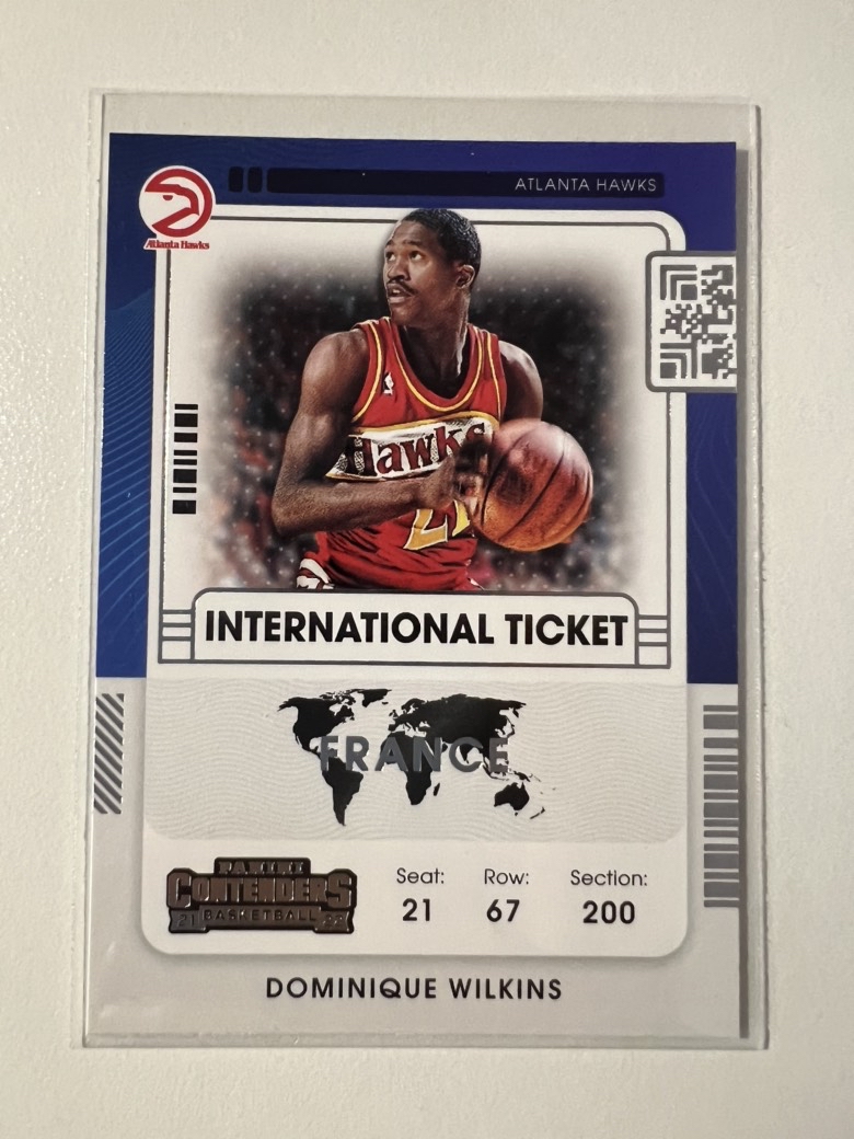 2021-22 Panini Contenders Dominique Wilkins 威尔金斯 人类电影精华 国家地区特卡 投资收藏必入