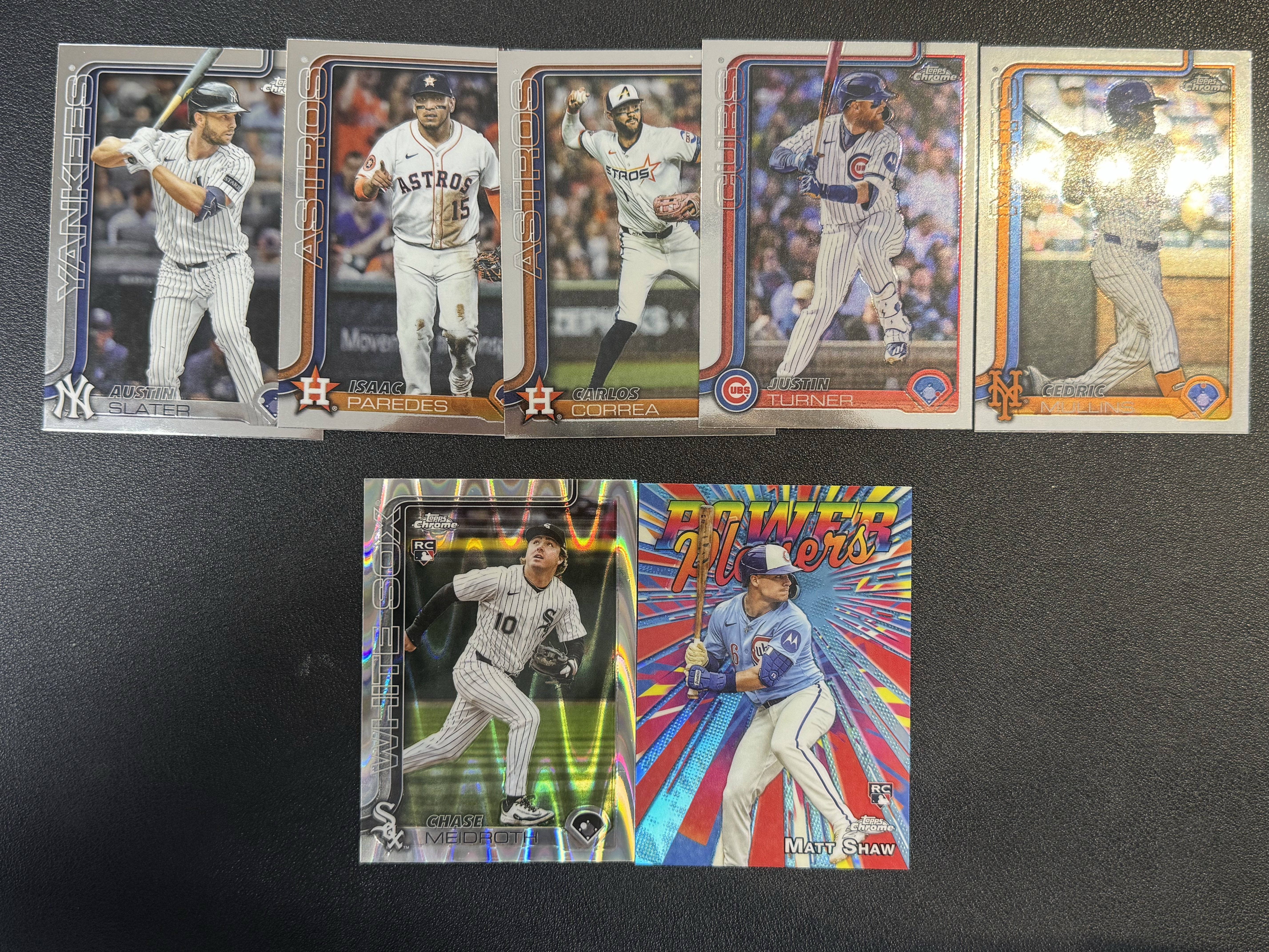 2025 Topps Chrome chase meidroth RC 【猴猴旺卡】蔡斯 迈德罗斯 波纹折 马特肖 万花筒特卡 lot 打包共7张 棒球 卡品如图 接代拍 13a 【阿龙】