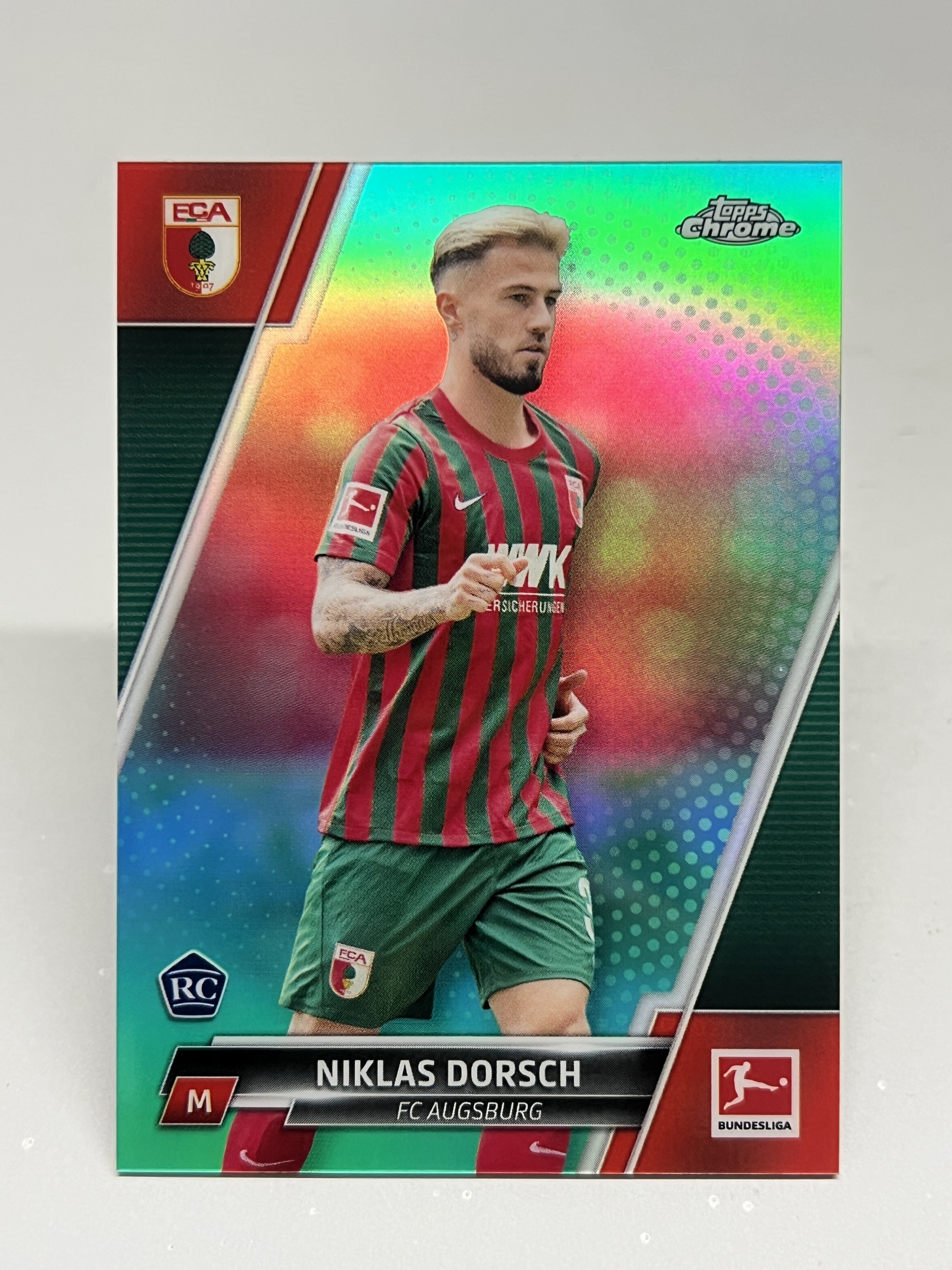 2022 Topps Chrome Niklas Dorsch RC 【挂机拍卖】德甲 尼克拉斯·多尔施 新秀 绿折 095/275 大比例 卡品如图 收藏 凑套