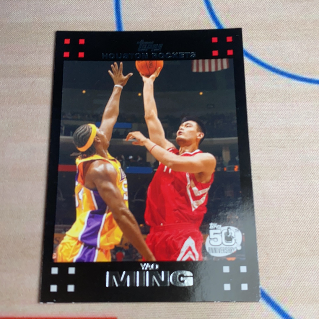 2007-08 Topps Classic Yao Ming 姚明 小巨人 银版SP 50周年变化版 USA老卡老特 卡品如图 凑套必备