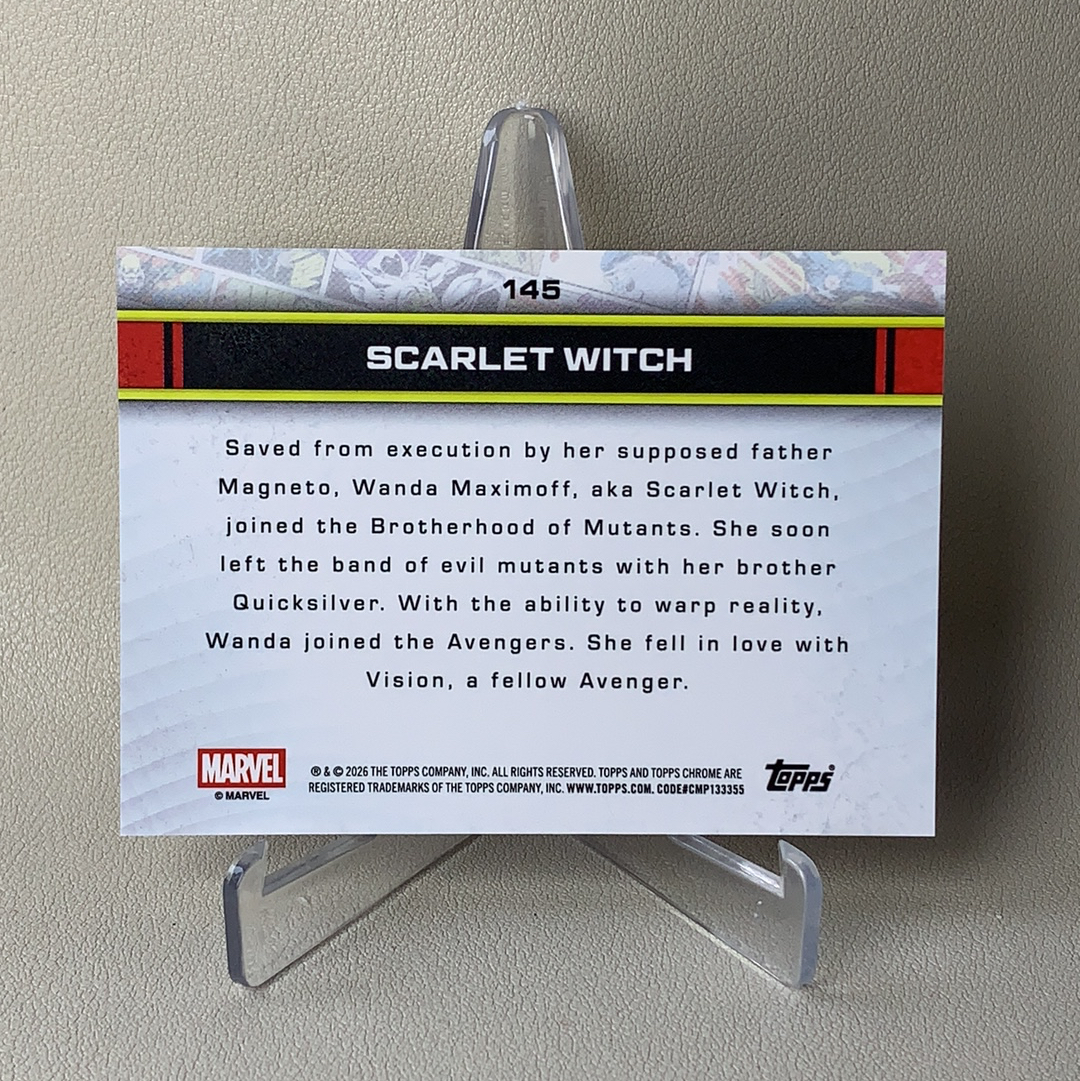 2026 Topps Marvel (MCU) Comics Chrome 漫威TC Scarlet Witch 绯红女巫 旺达 35/50编 金闪电折 折射 稀有 低编 品相如图 凑套必备 佑哥