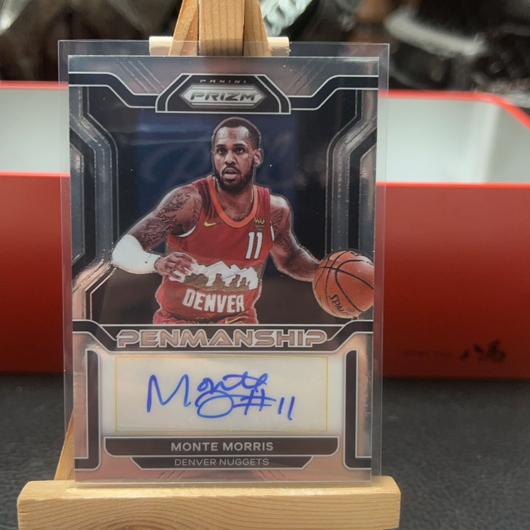 【SY代卖sy0150-可累积-瑕疵看图】2021-22 Panini Prizm Monte Morris PZ 掘金 蒙特 莫里斯 签字