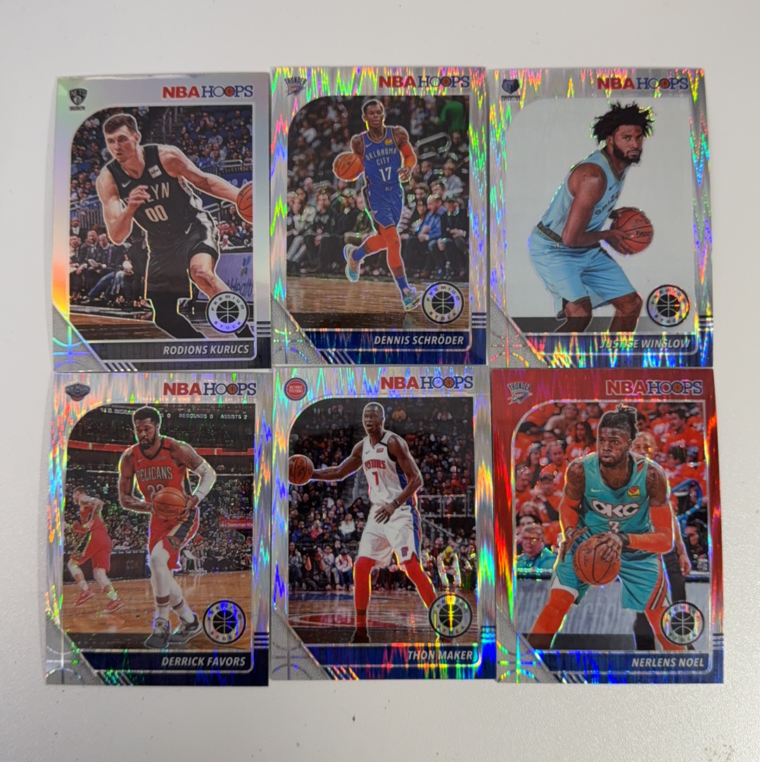 【免费代卖】6张 打包 lot HOOPS 折射 施罗德 温斯洛 马刺 骑士 勇士 湖人 火箭 独行侠 魔术 值得收藏!!