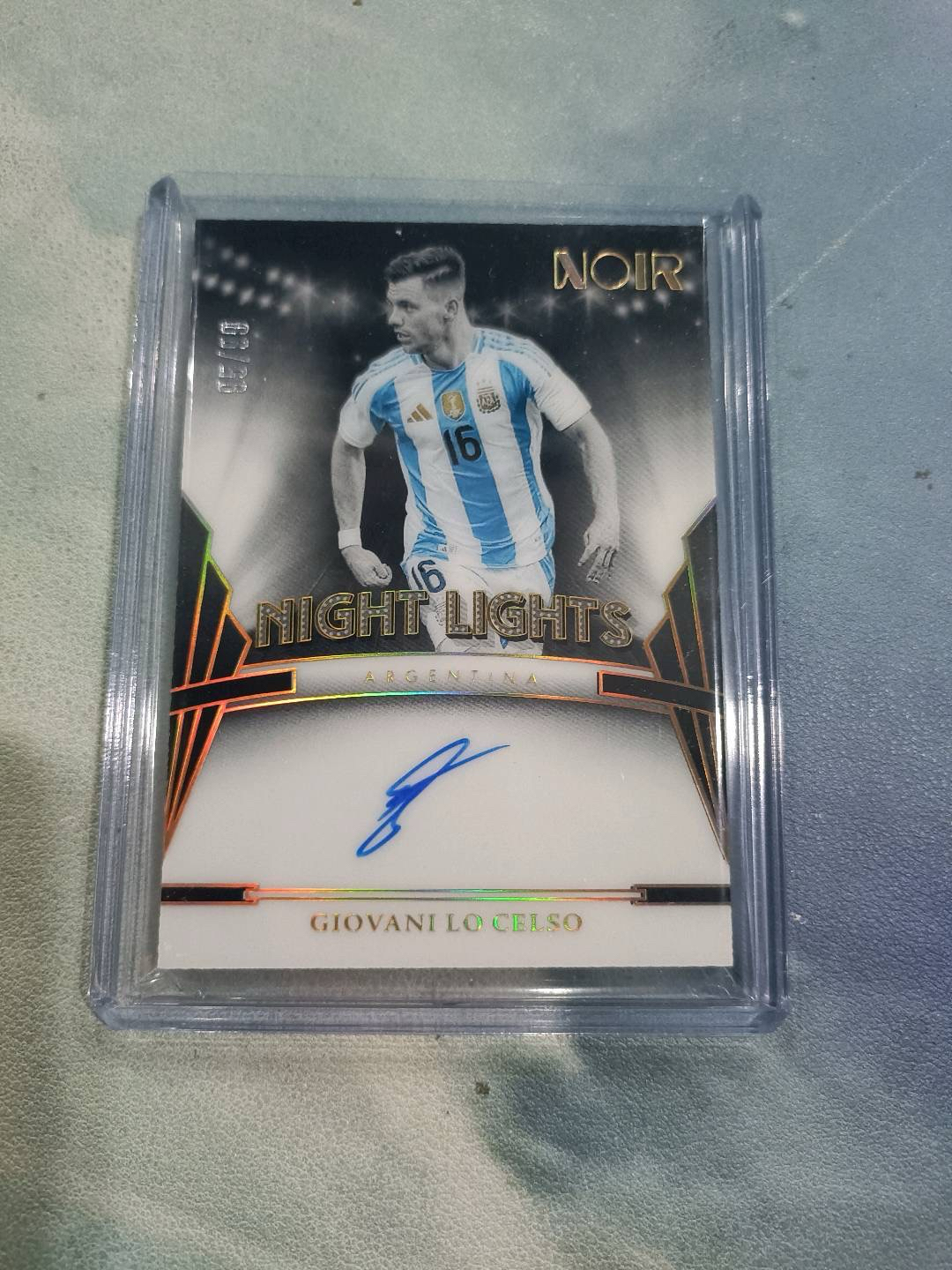 2024-25 Panini Noir Giovani Lo Celso 全新 足球 noir 热刺 洛塞尔索 /99编 签字 卡签 夜灯签 night light 午夜签 阿根廷