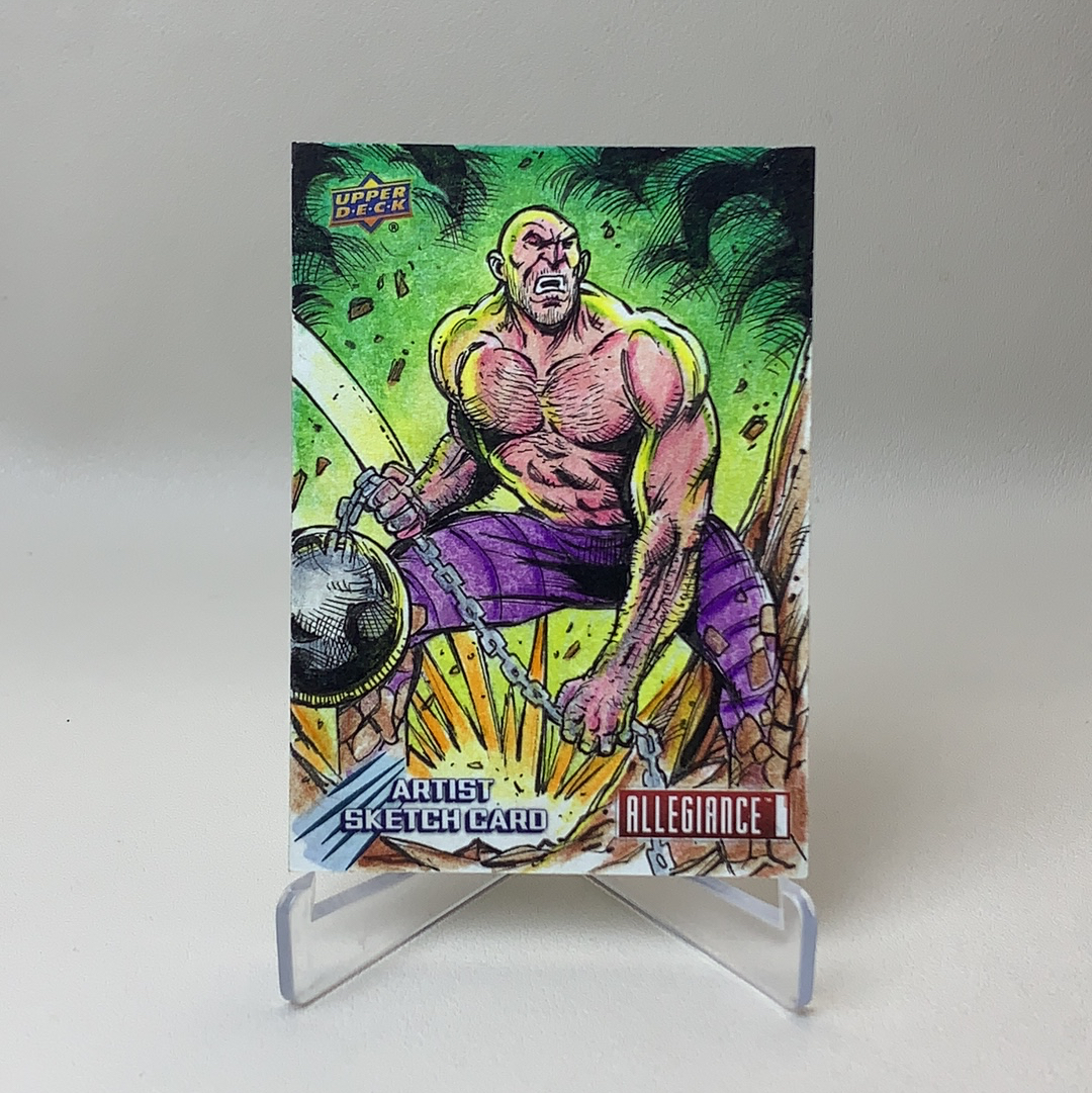 【弈卡代拍】2023 Upper Deck Marvel漫威 Secret Wars allegiance 秘密战争 素描 手绘卡 画师 签字 签名见背面 1/1编 品相如图 凑套必备 真帕杰洛