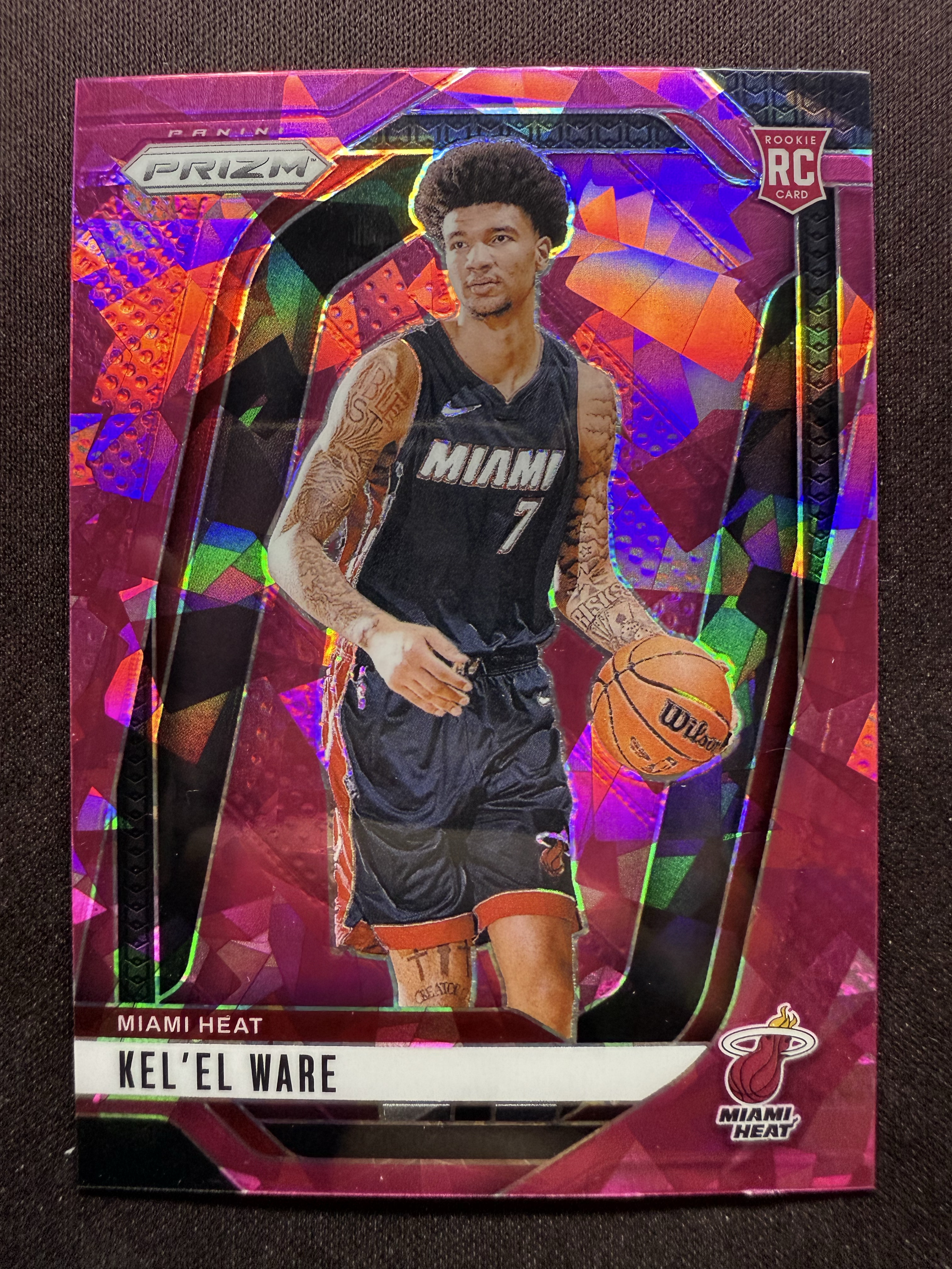 2024-25 Panini Prizm Kel'el Ware RC 凯莱尔 韦尔 热火 新秀 粉碎冰 折射 收藏凑套必备 通行卡品